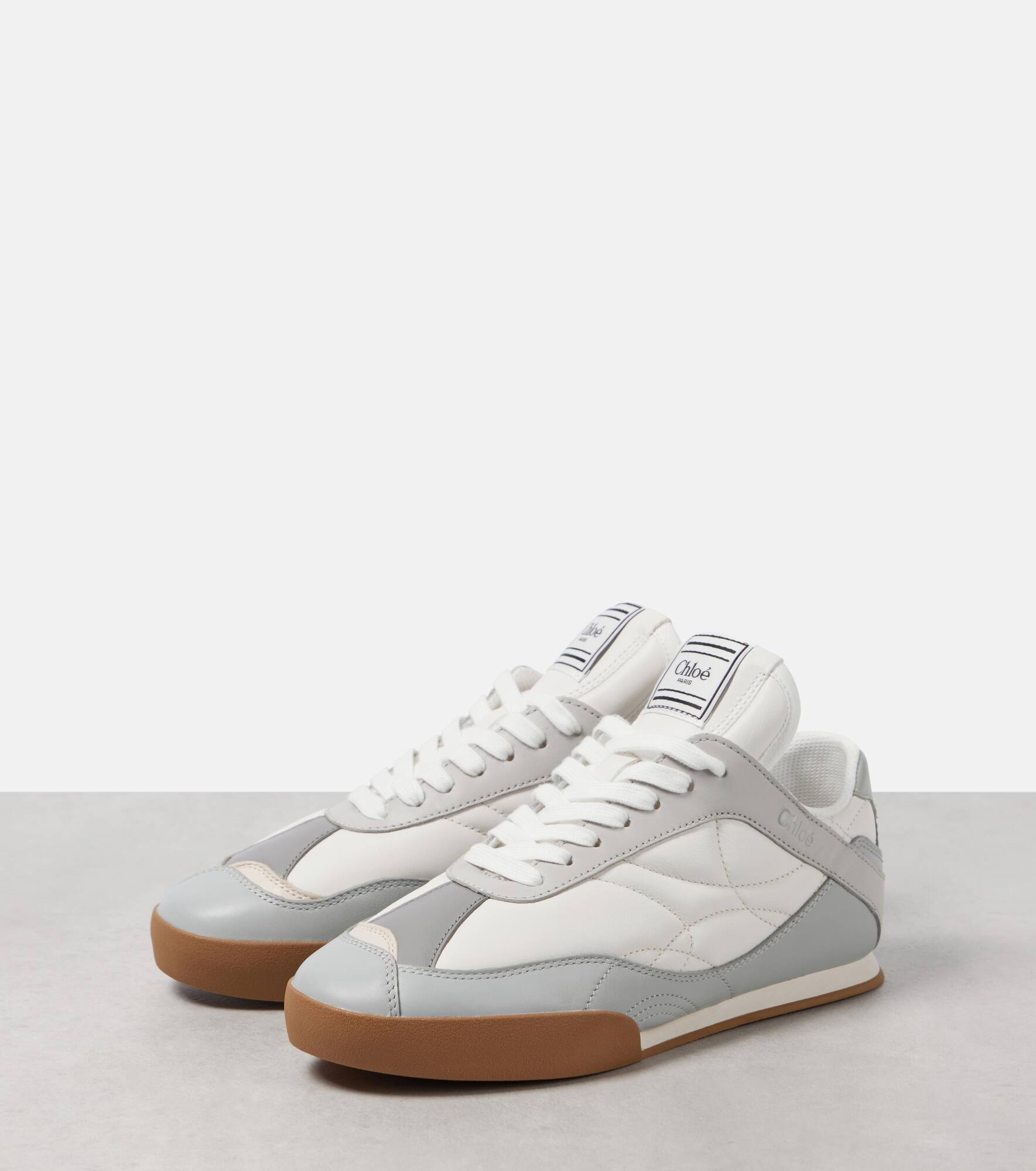 Kick suede-trimmed sneakers - 5