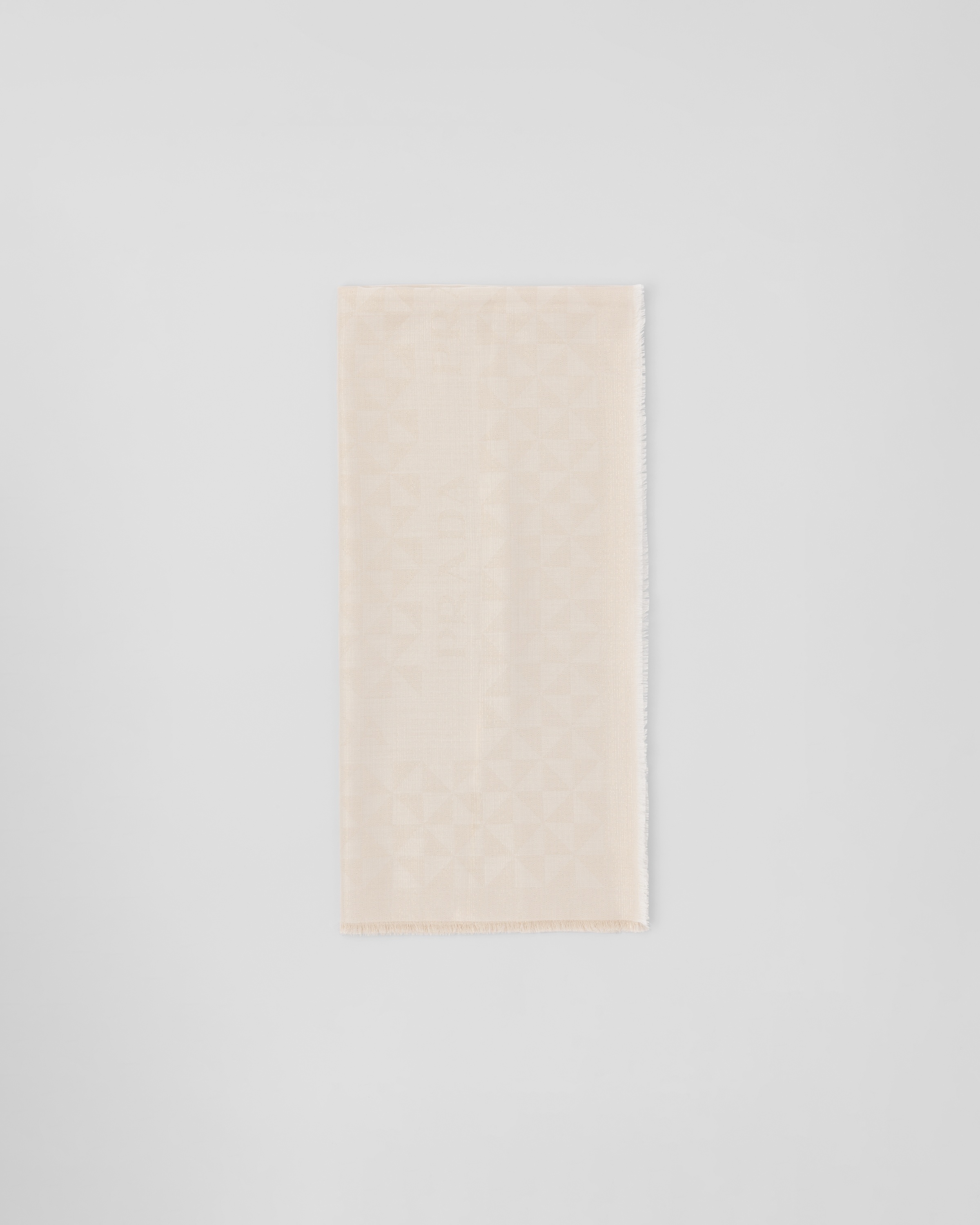 Wool, silk, cashmere and Lurex jacquard shawl - 1