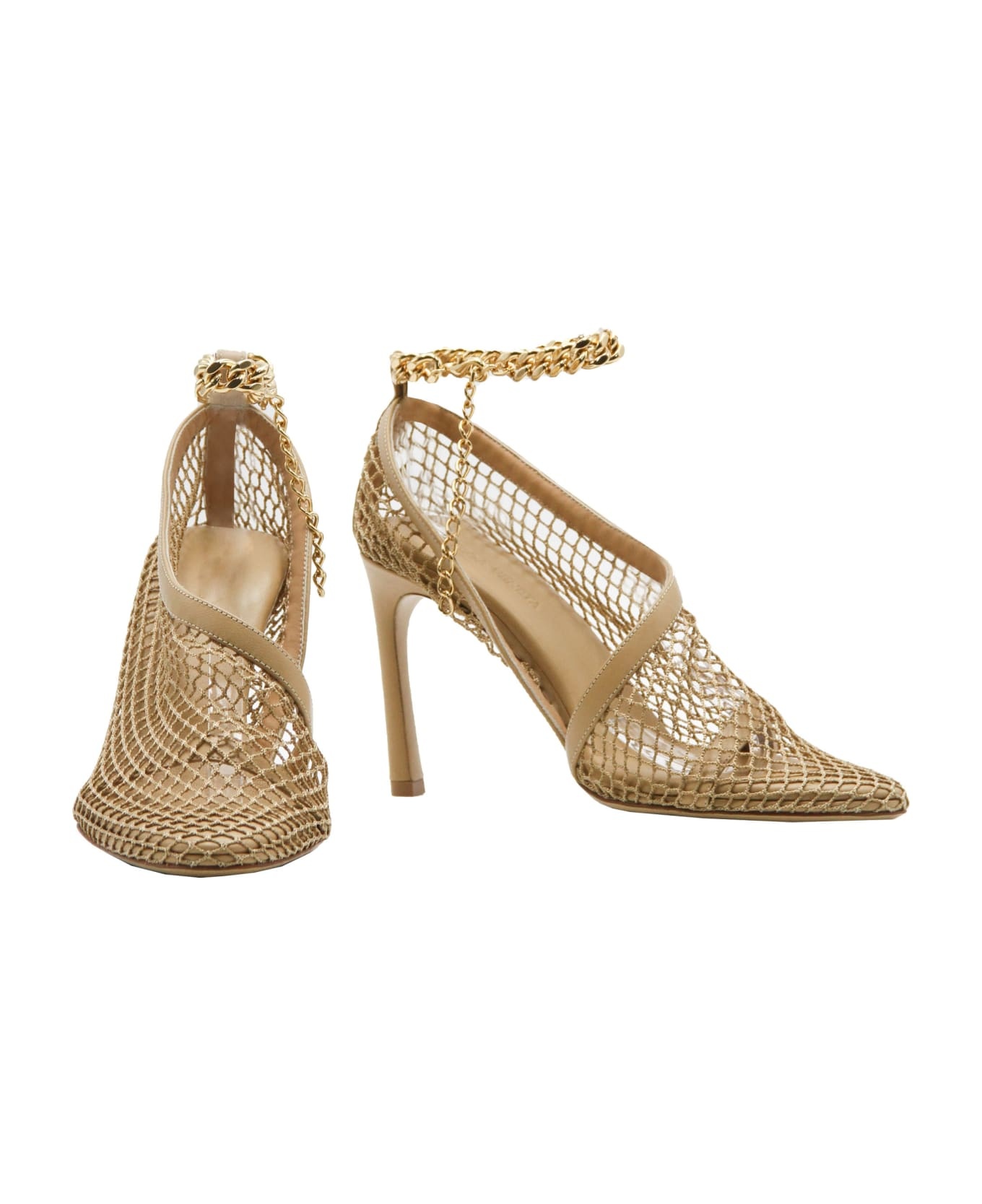 Stretch Sandals In Leather And Mesh - 2