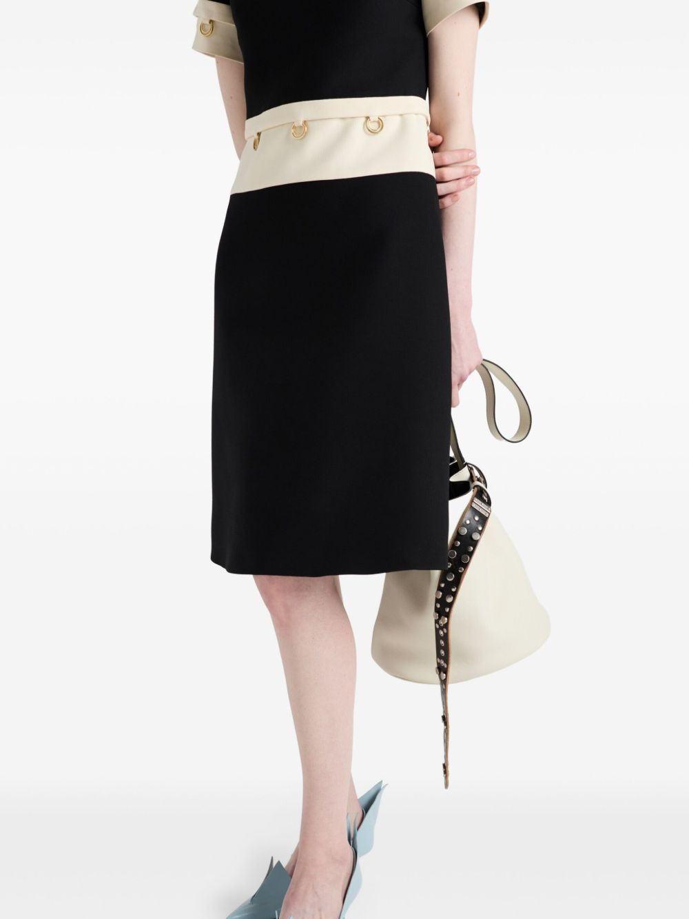 ring-detail midi dress - 5