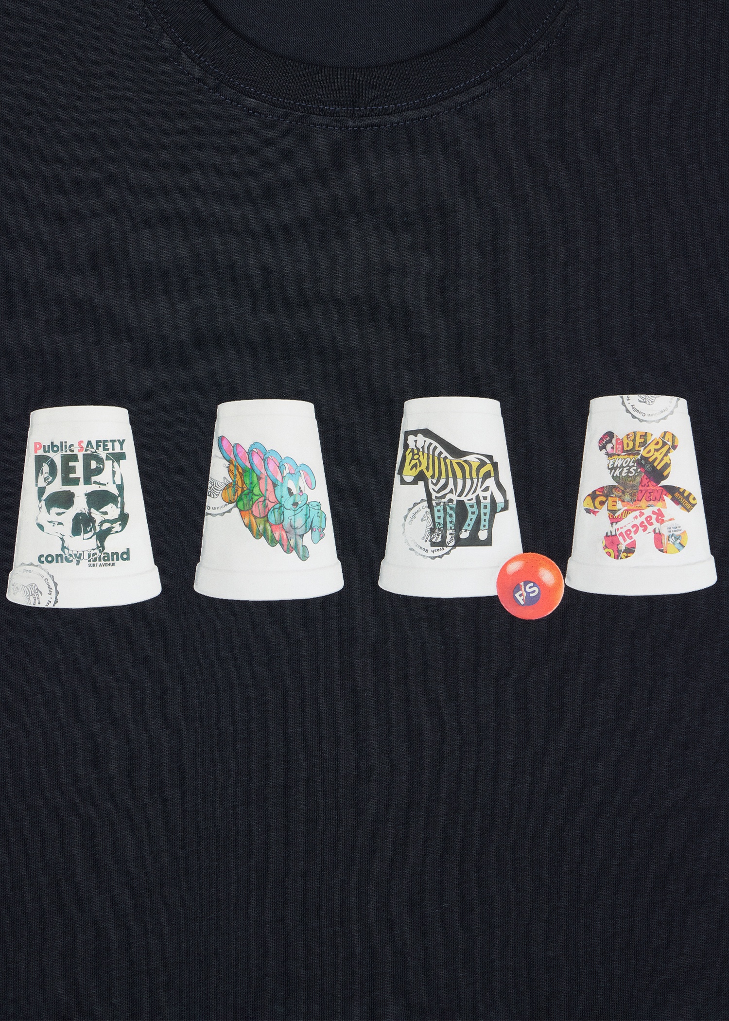 Dark Navy 'Cups' Print T-Shirt - 2