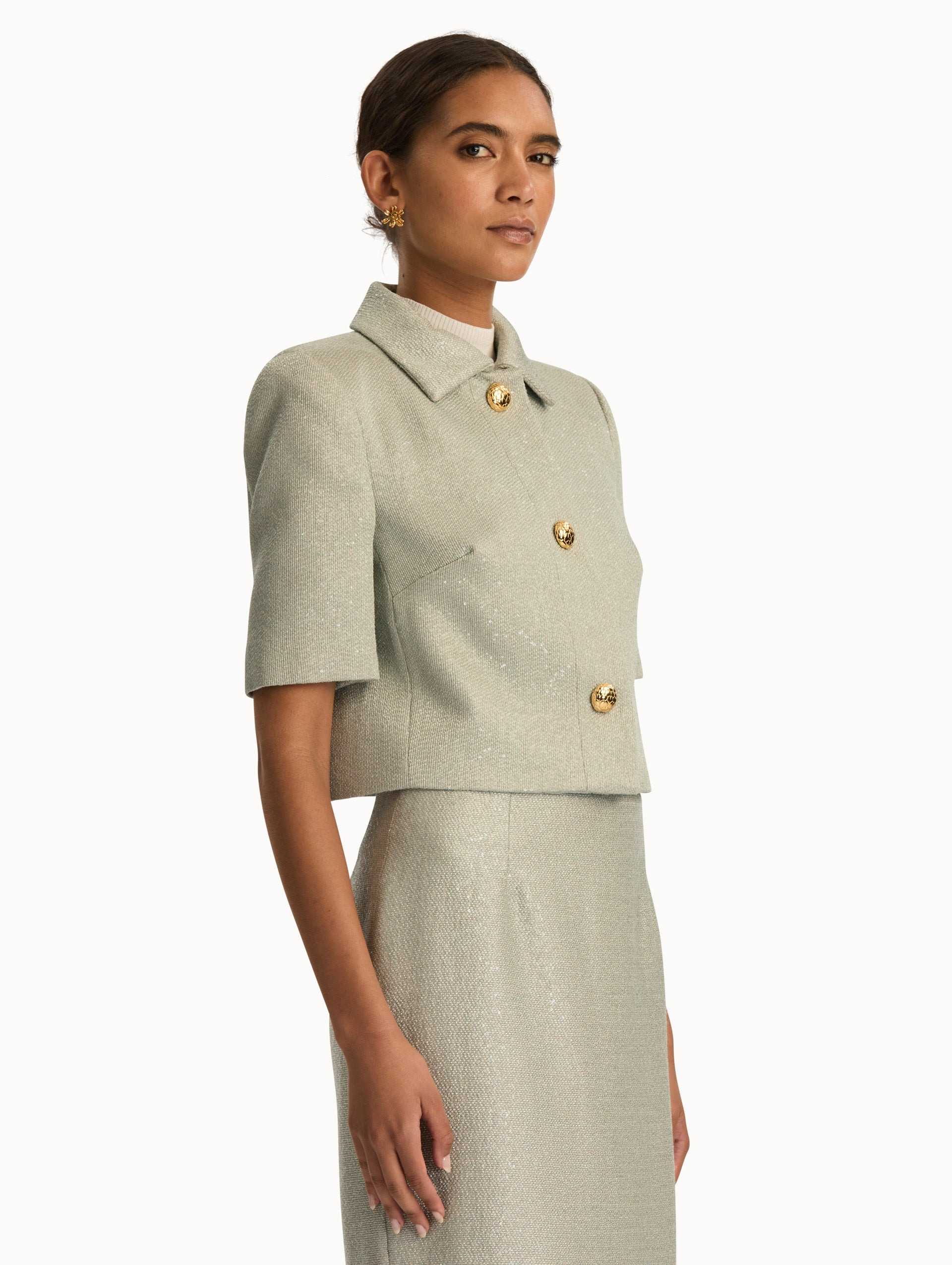 SEQUIN TWEED JACKET - 5