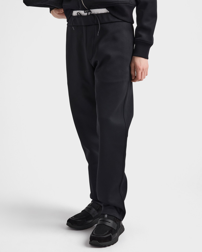 Prada Prax mesh fabric and leather loafers outlook