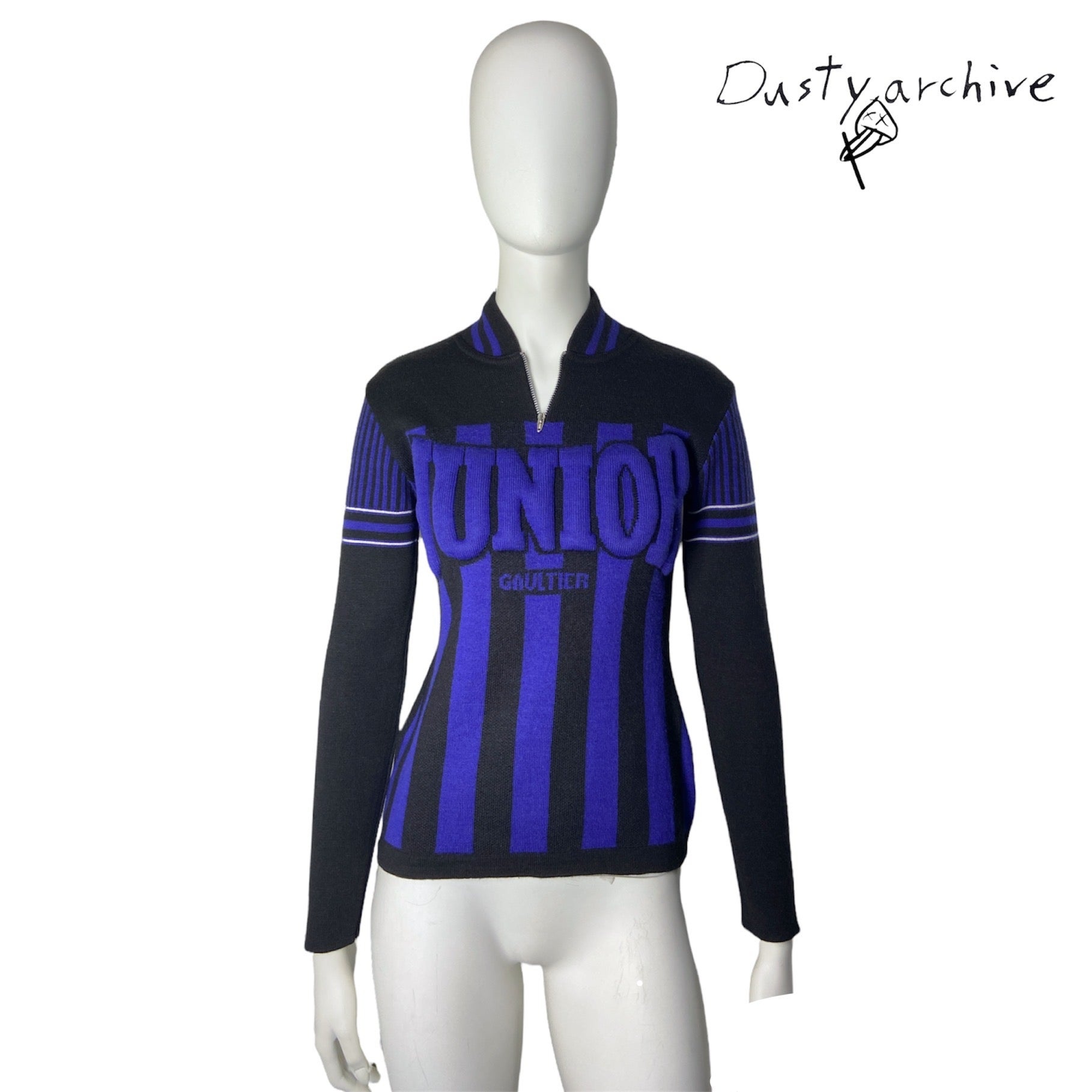 Jean paul gaultier fw92 junior gaultier 3d logo knit sweater - 5