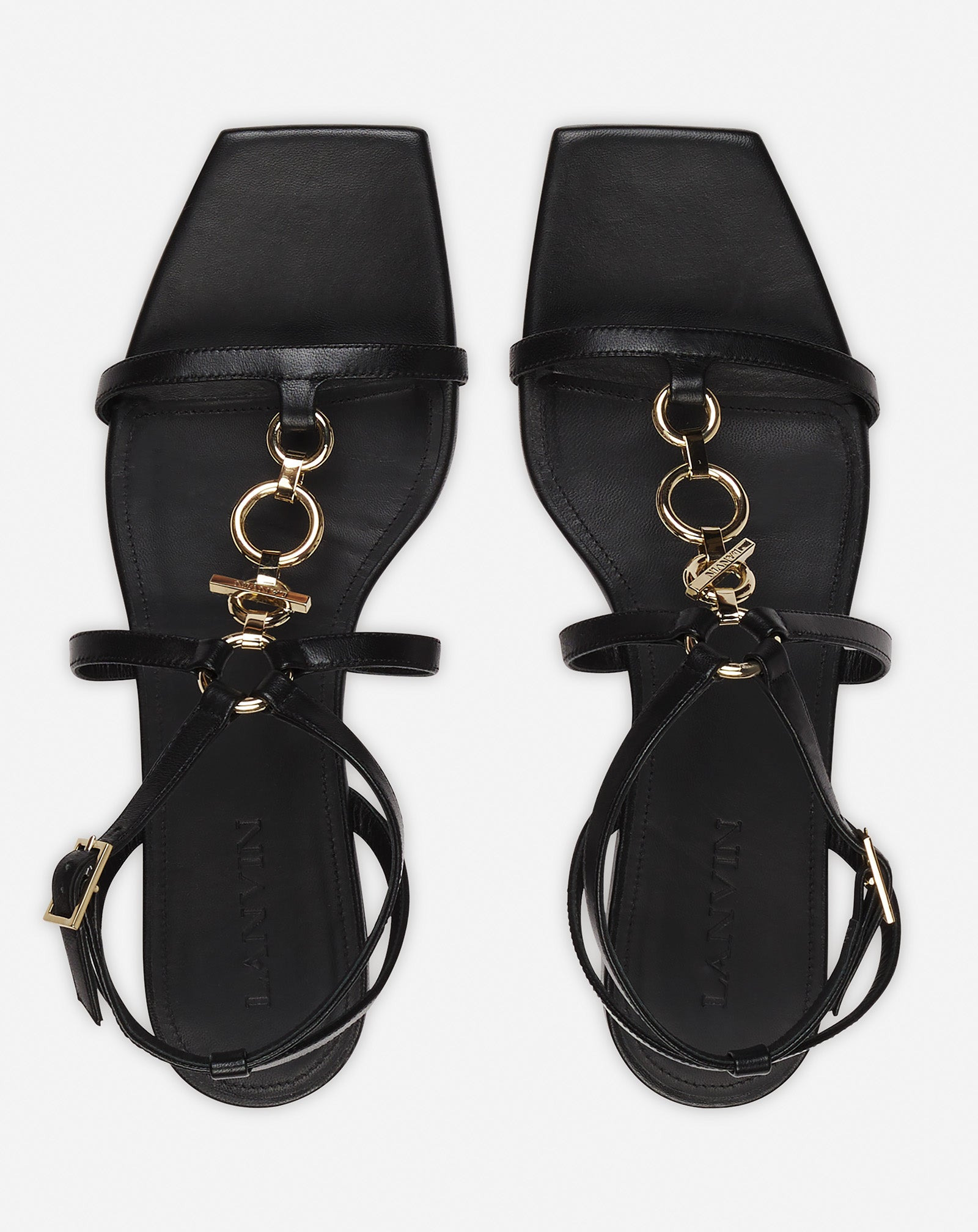 MESURE FLAT LEATHER SANDALS - 3