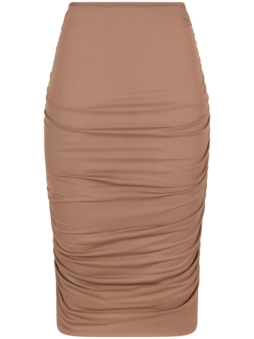 draped detailing midi skirt - 1