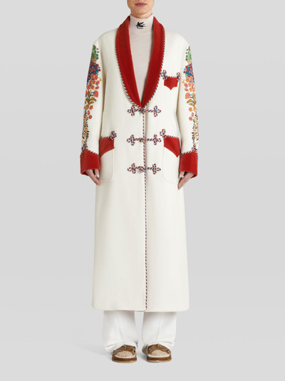 Etro WOOL FABRIC COAT WITH EMBROIDERY outlook