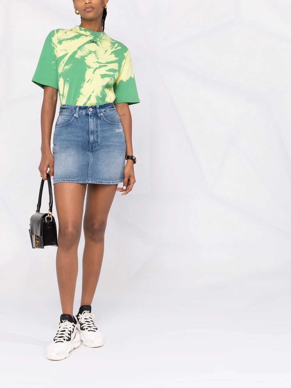 denim mini skirt - 2