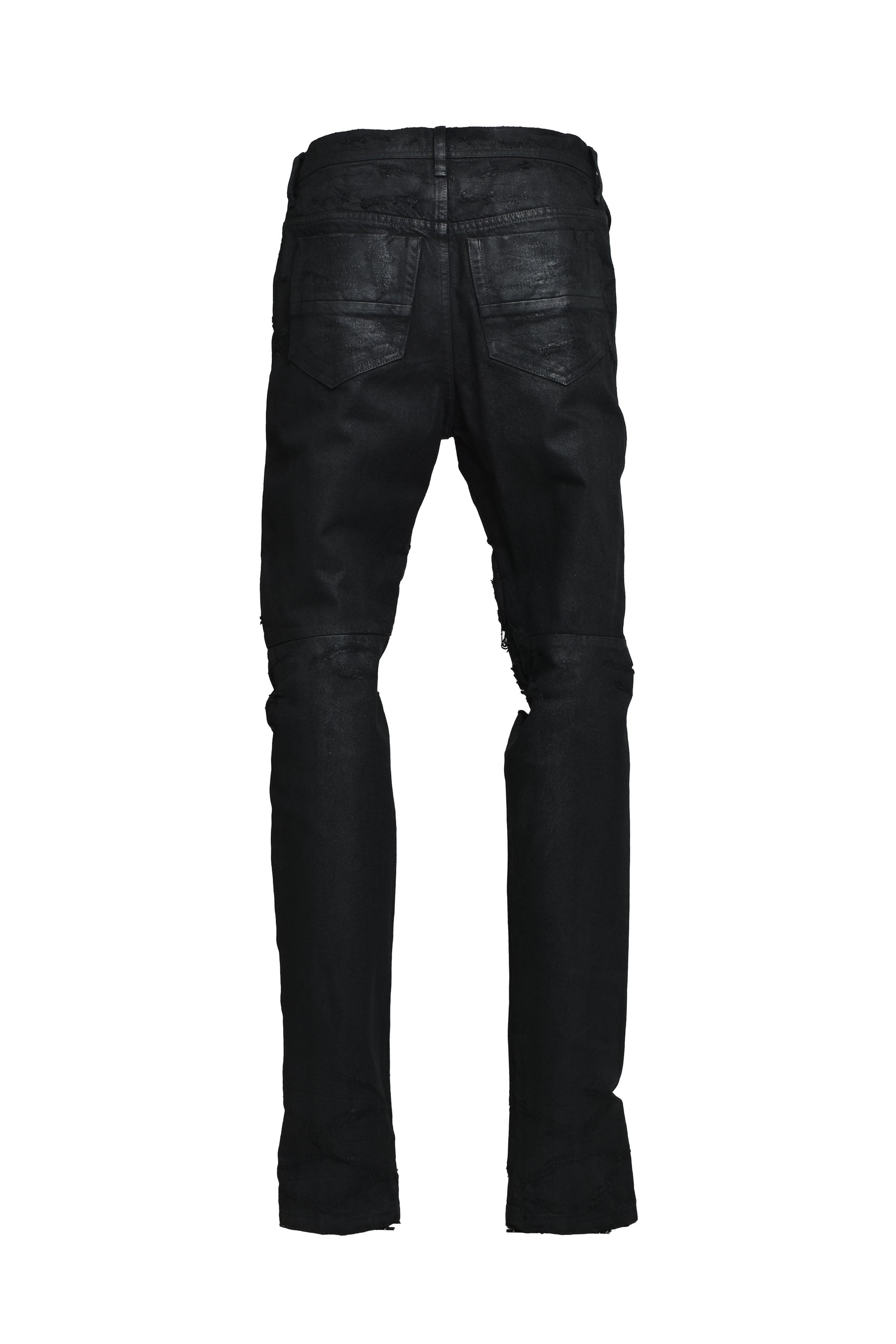 12OZ COATING DENIM PANTS / BLK WAX - 2