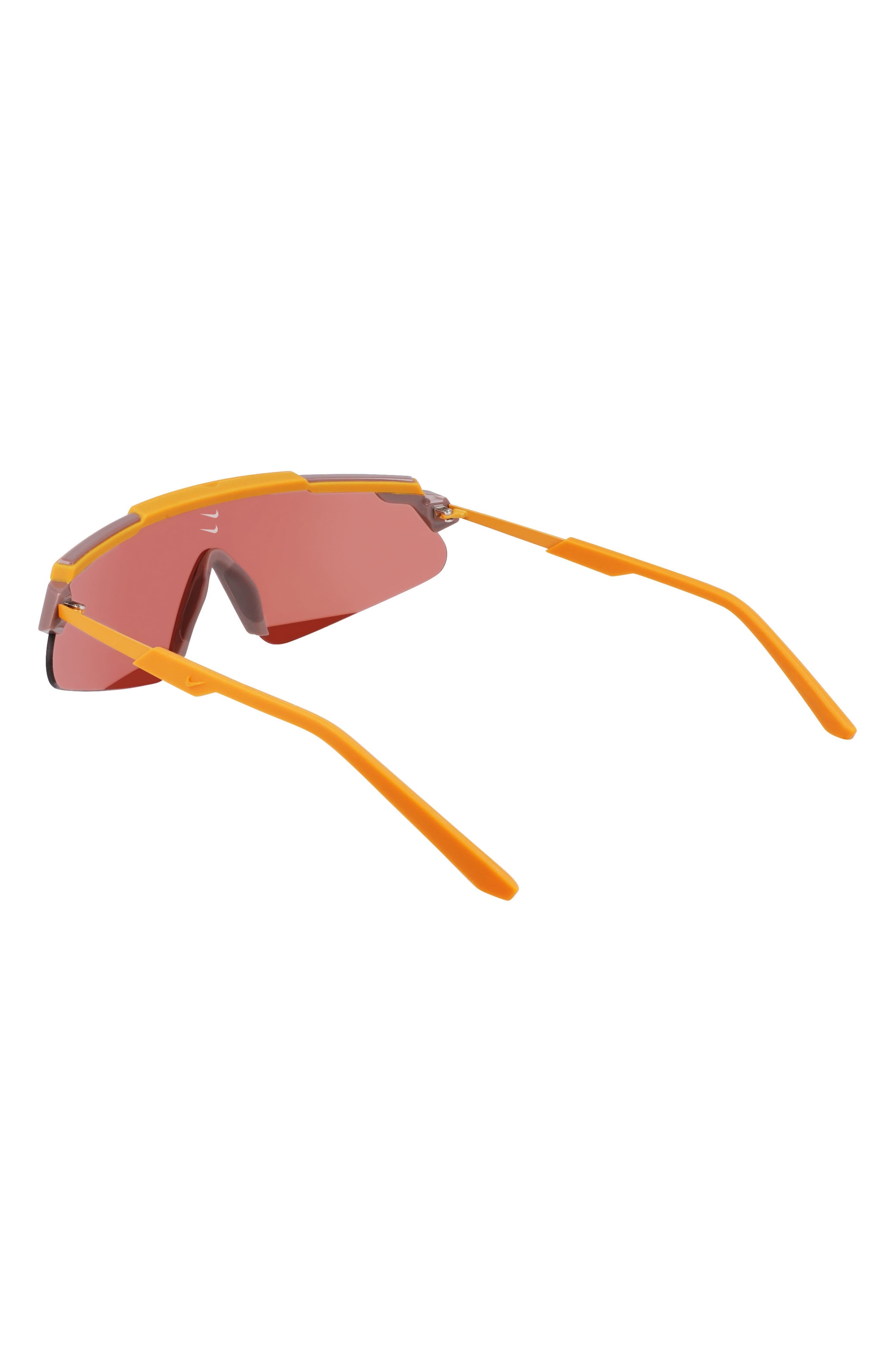 Nike Marquee 66mm Oversize Shield Sunglasses in Monarch/Vermillion at Nordstrom - 5