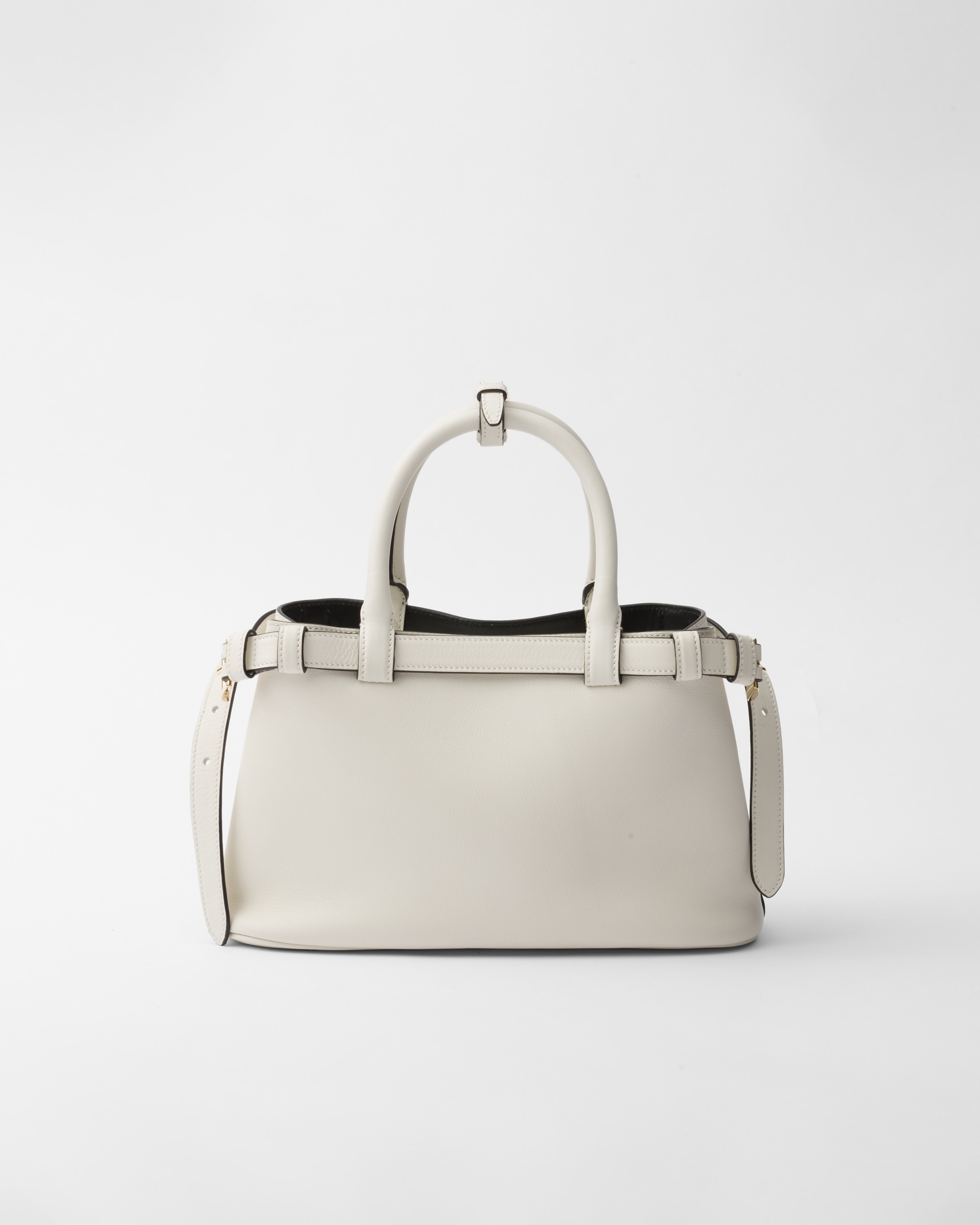 Prada Buckle small leather handbag with double belt - 4