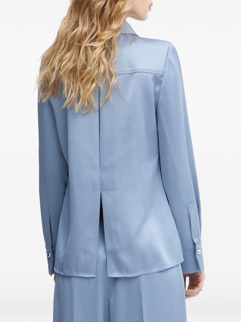 STINE GOYA satin-panelled shirt outlook