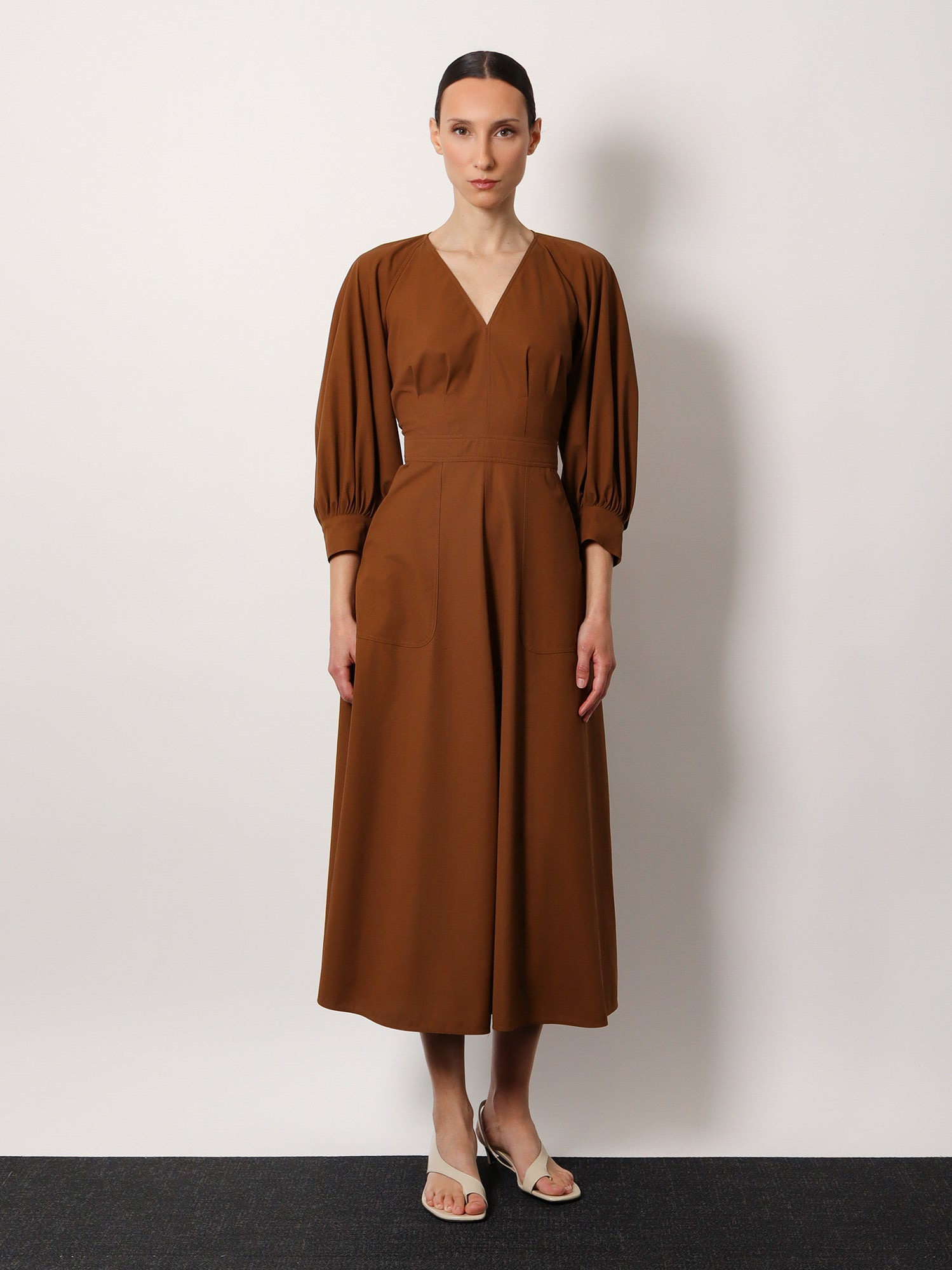 Max Mara Pedaggi Cotton Midi Dress - 2