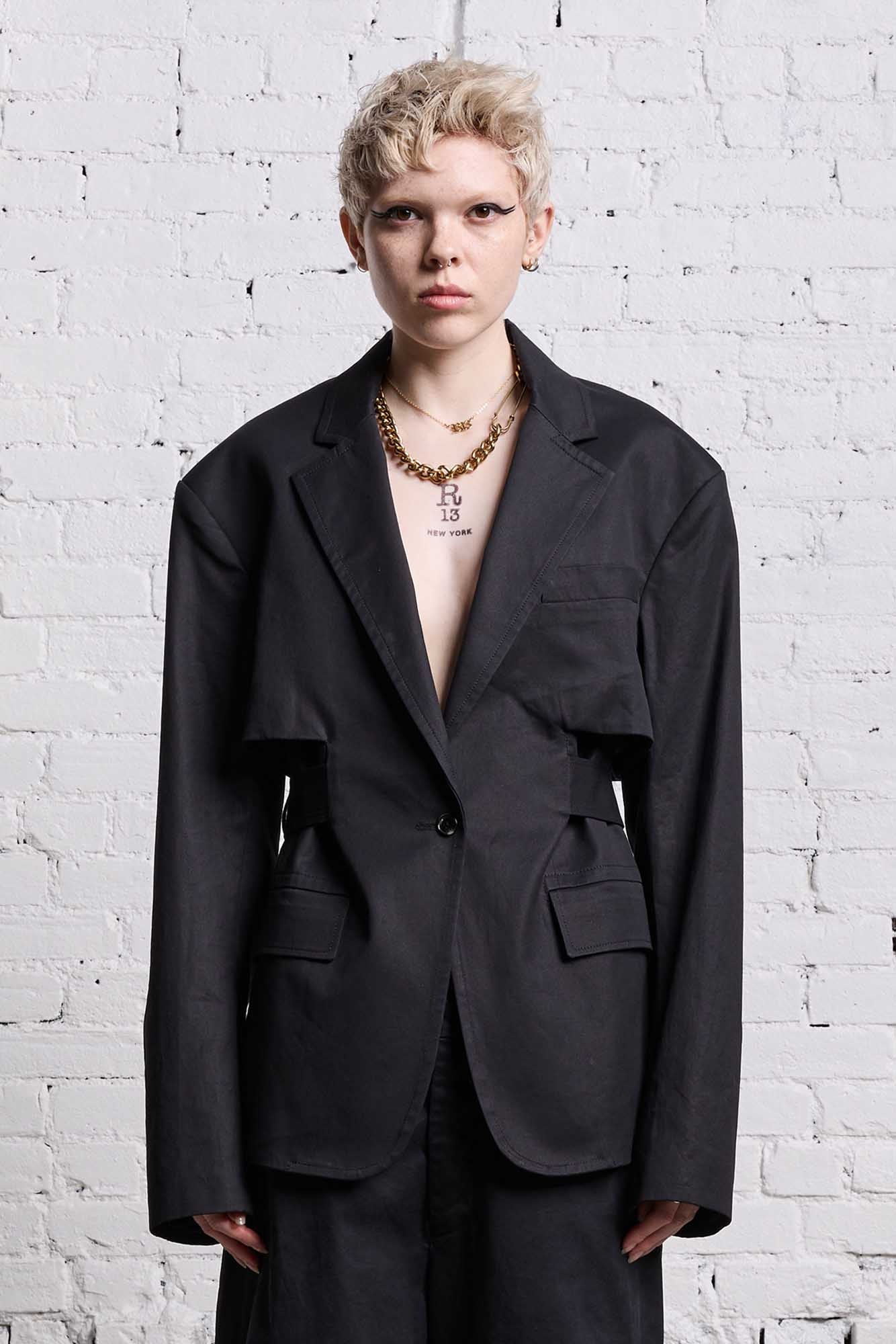 TRENCH VENT BLAZER - BLACK - 4