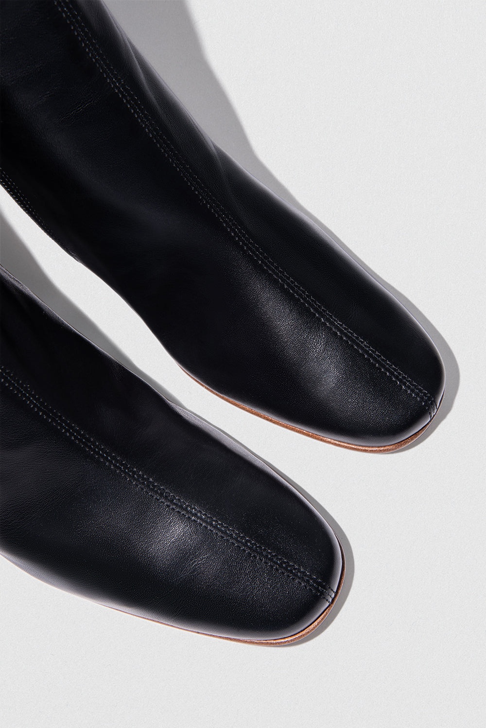 Sofia Black Leather Ankle Boot - 3