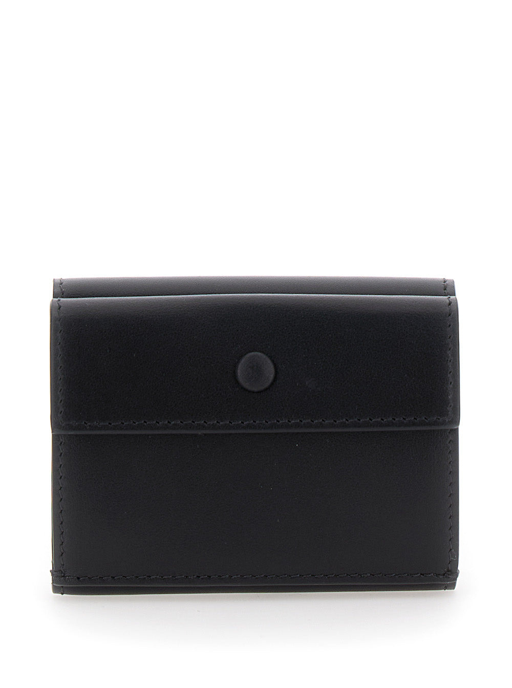 Acne Studios Women Black Trifold Wallet With Logo In Smooth Leather Woman - 4