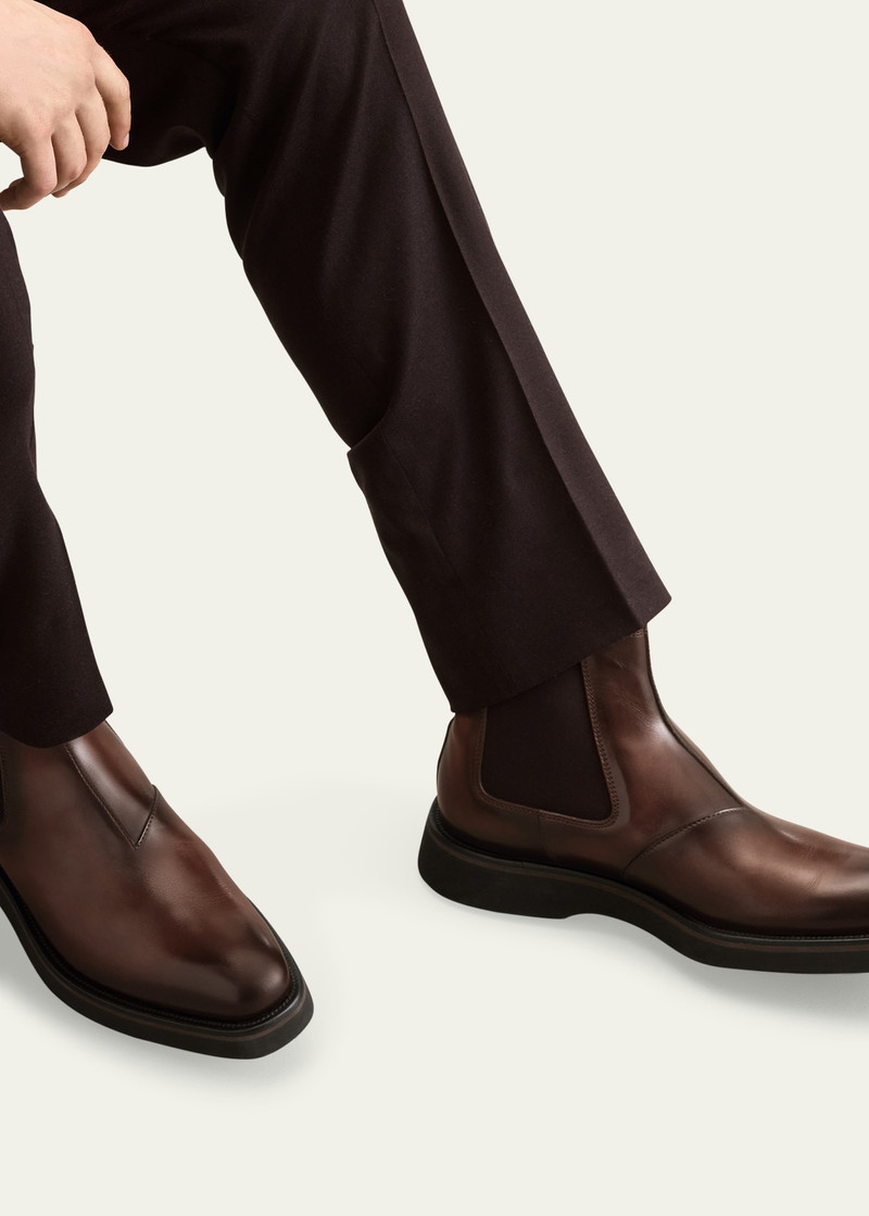 Berluti Men's Alessio Leather Lug-Sole Chelsea Boots outlook