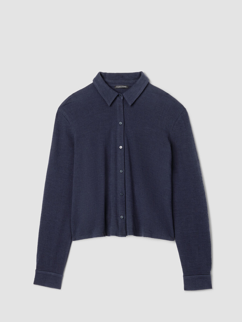Cross Hatch Stretch Jersey Classic Collar Shirt 1