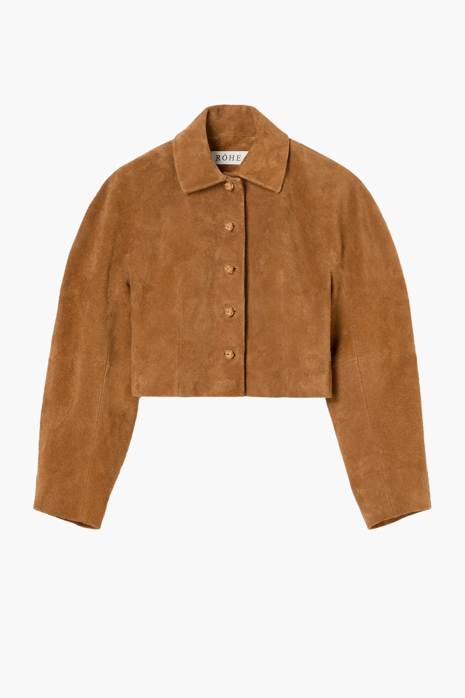 ROUNDED TEXTURED SUEDE JACKET - 1
