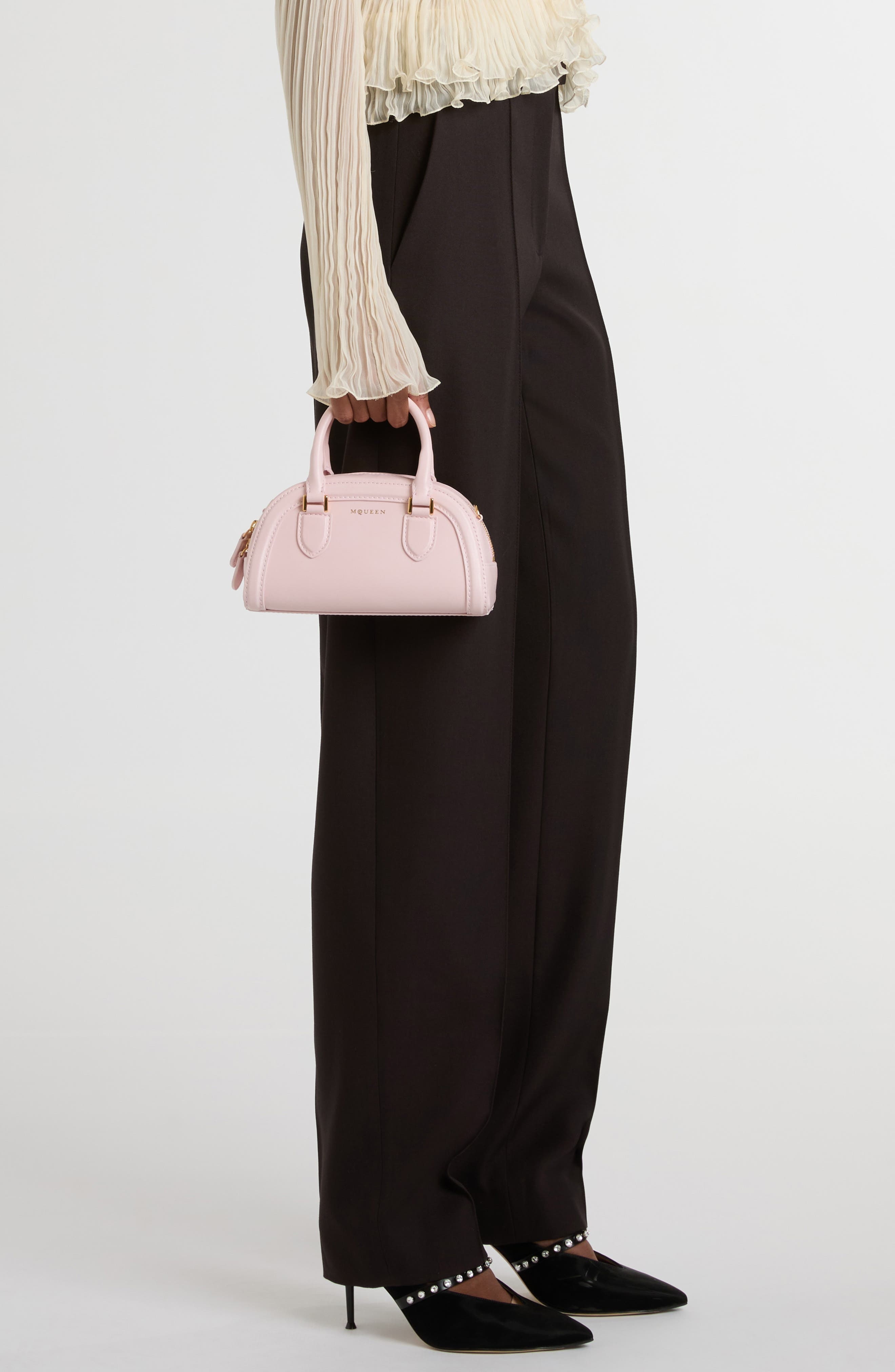 McQueen Mini Birdee Boston Handbag in Rose/Gold at Nordstrom - 3