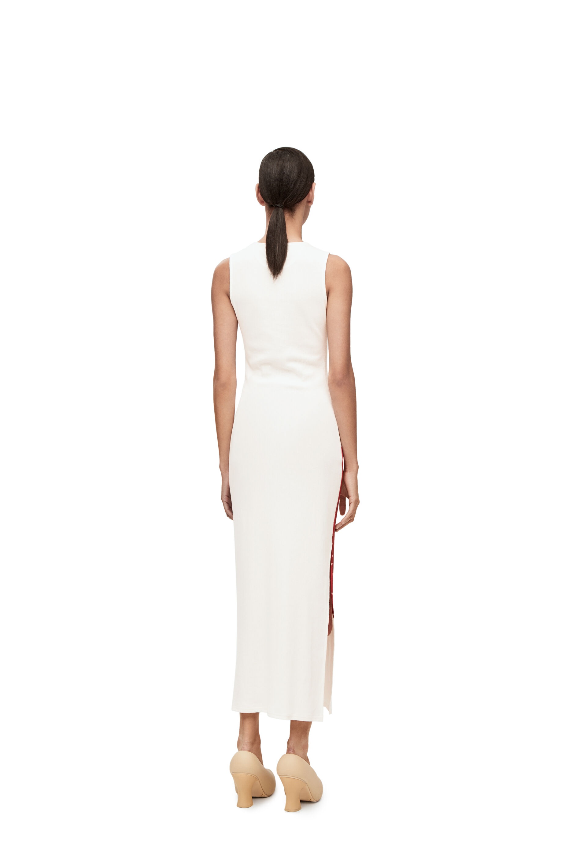 Anthurium tank dress in ribbed cotton jersey - 4