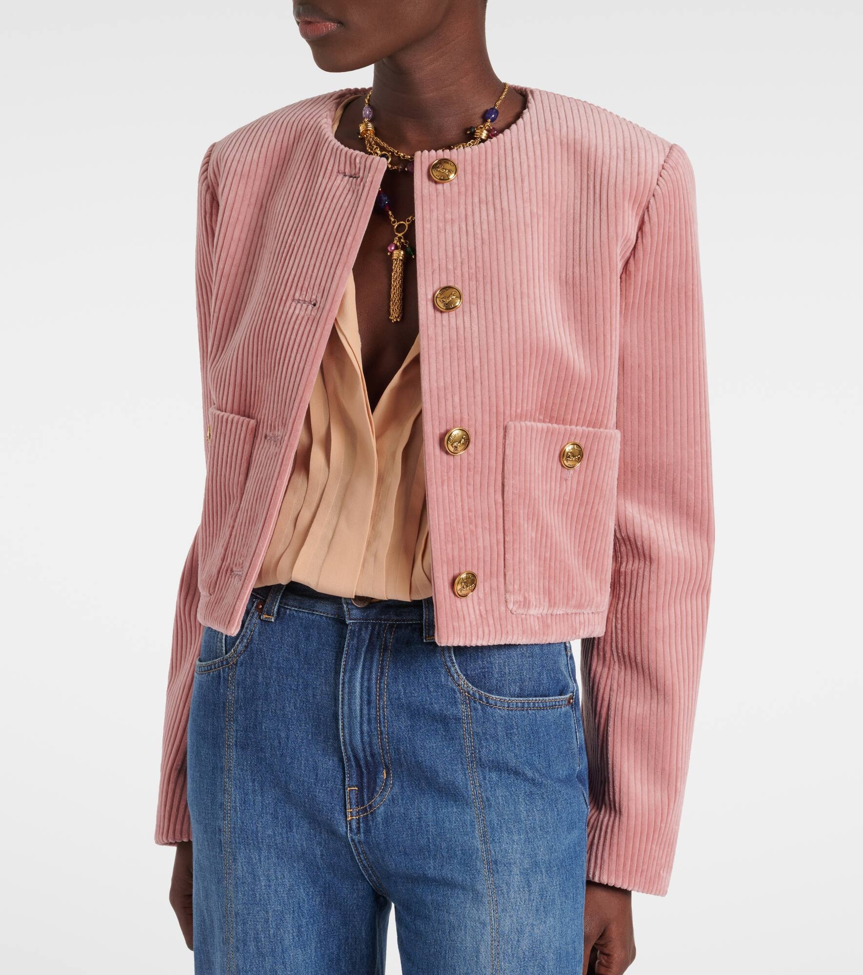 Cotton velvet corduroy jacket - 4