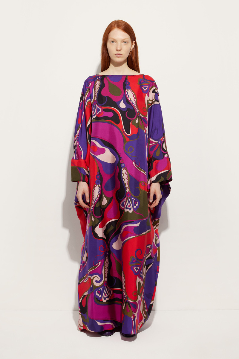 PUCCI ORCHIDEE PRINT LONG SILK KAFTAN outlook