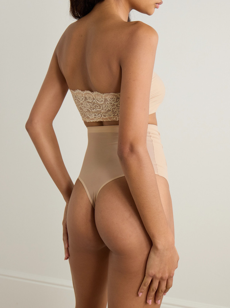 commando Luxe Control Stretch Mesh-trimmed Tech-jersey Thong outlook