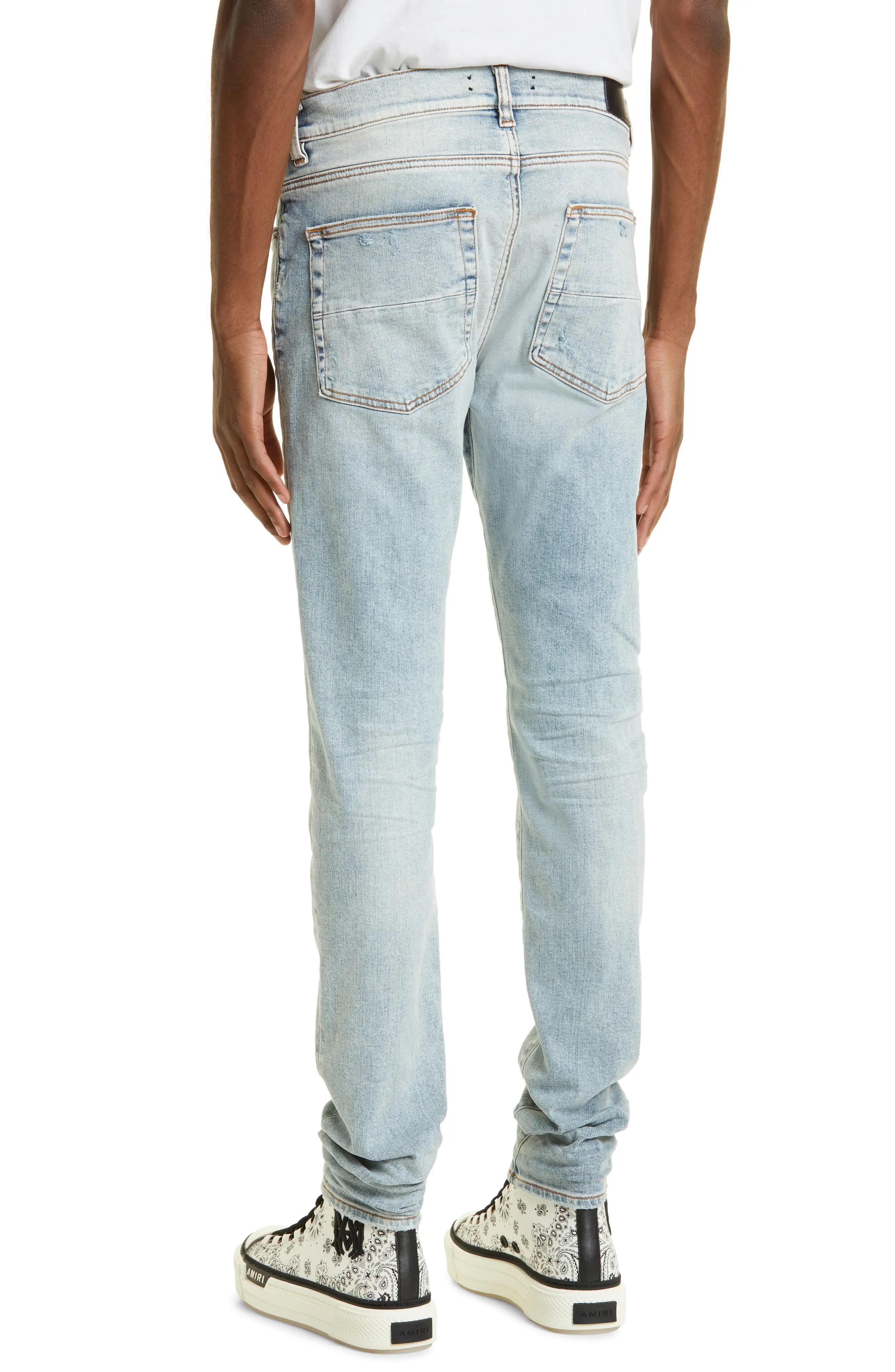 Stack Distressed Slim Fit Jeans - 2