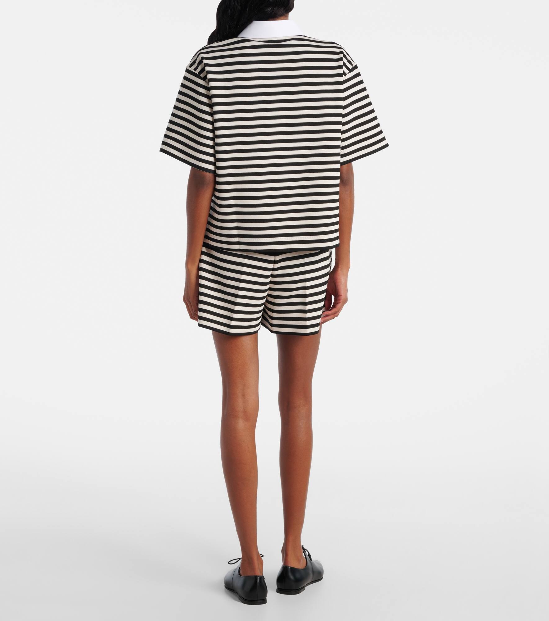 Wilson striped poplin-trimmed jersey shirt - 3