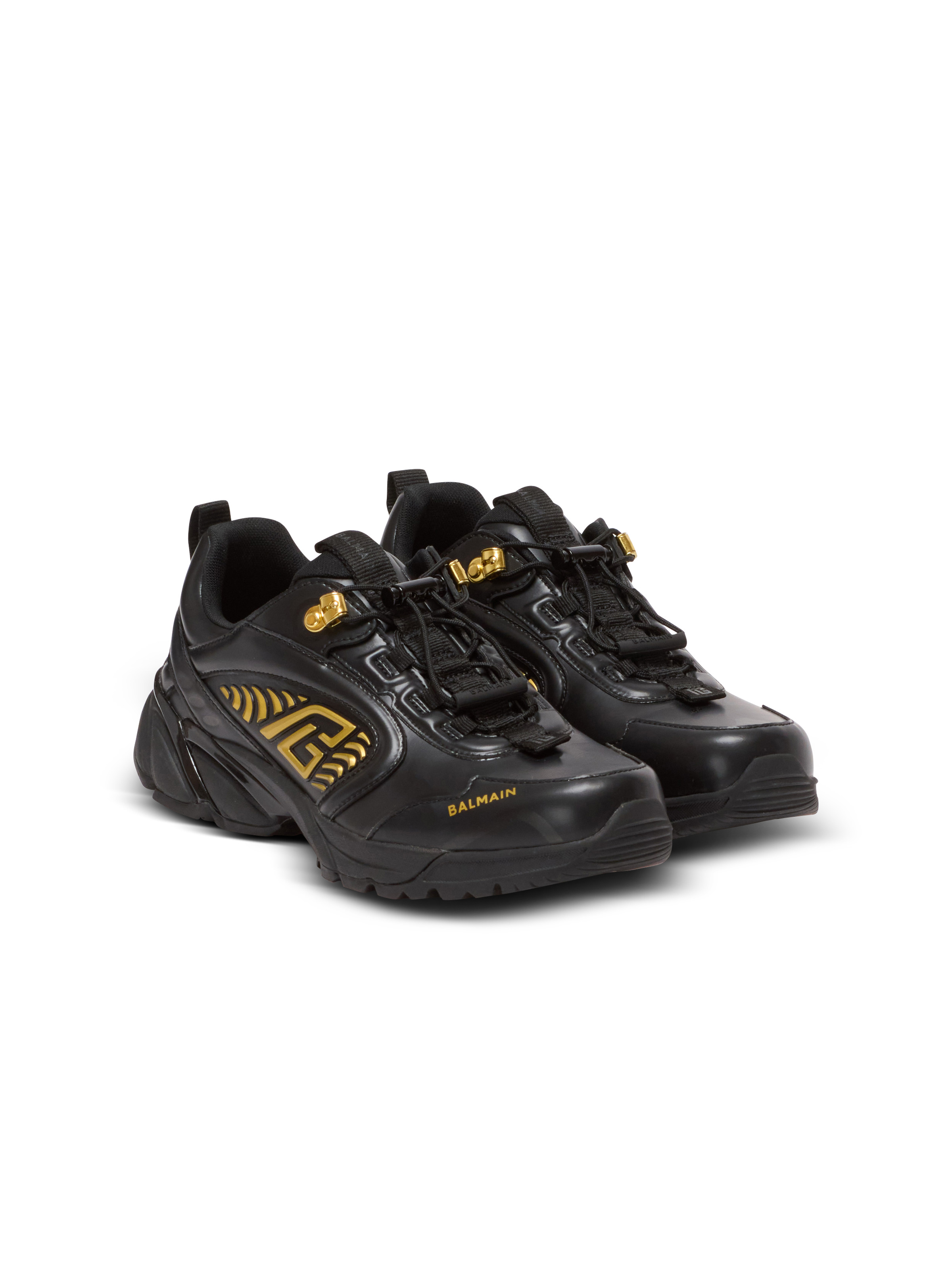 Cosmic Dust glazed leather trainers - 2