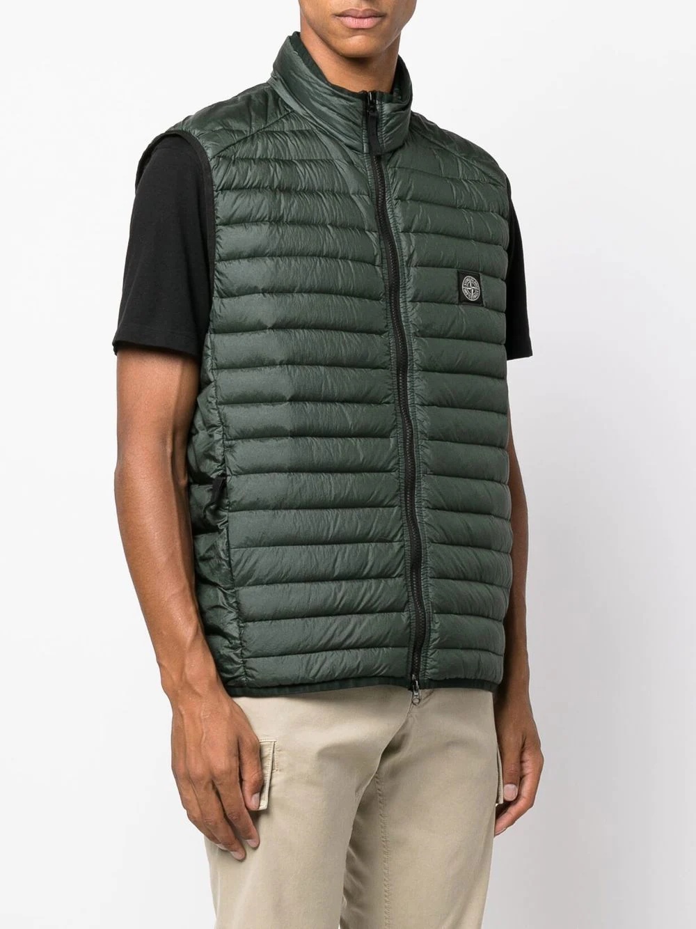 Compass logo-patch padded gilet - 3