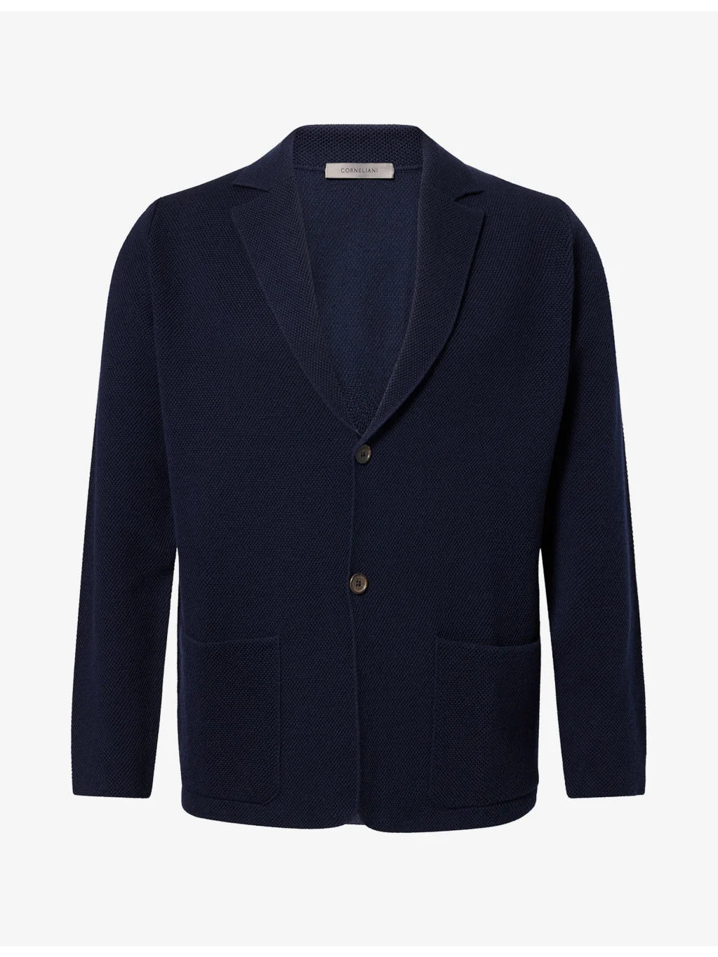 Single-Breasted Virgin-Wool Knitted Jacket - 1