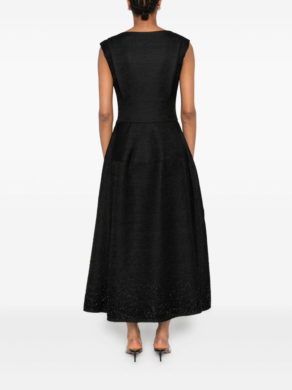 bead-embellished sleeveless dress - 4