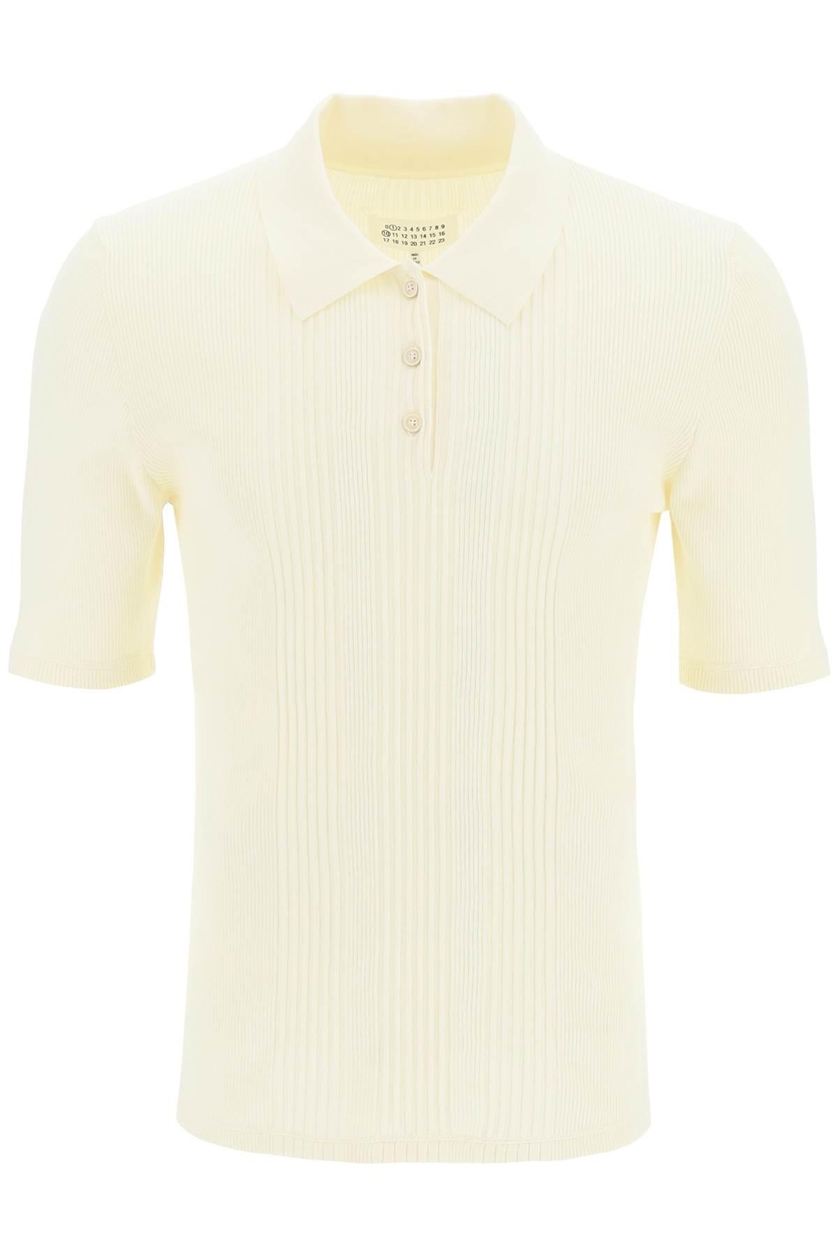 RIBBED STRETCH POLO SHIRT - 1