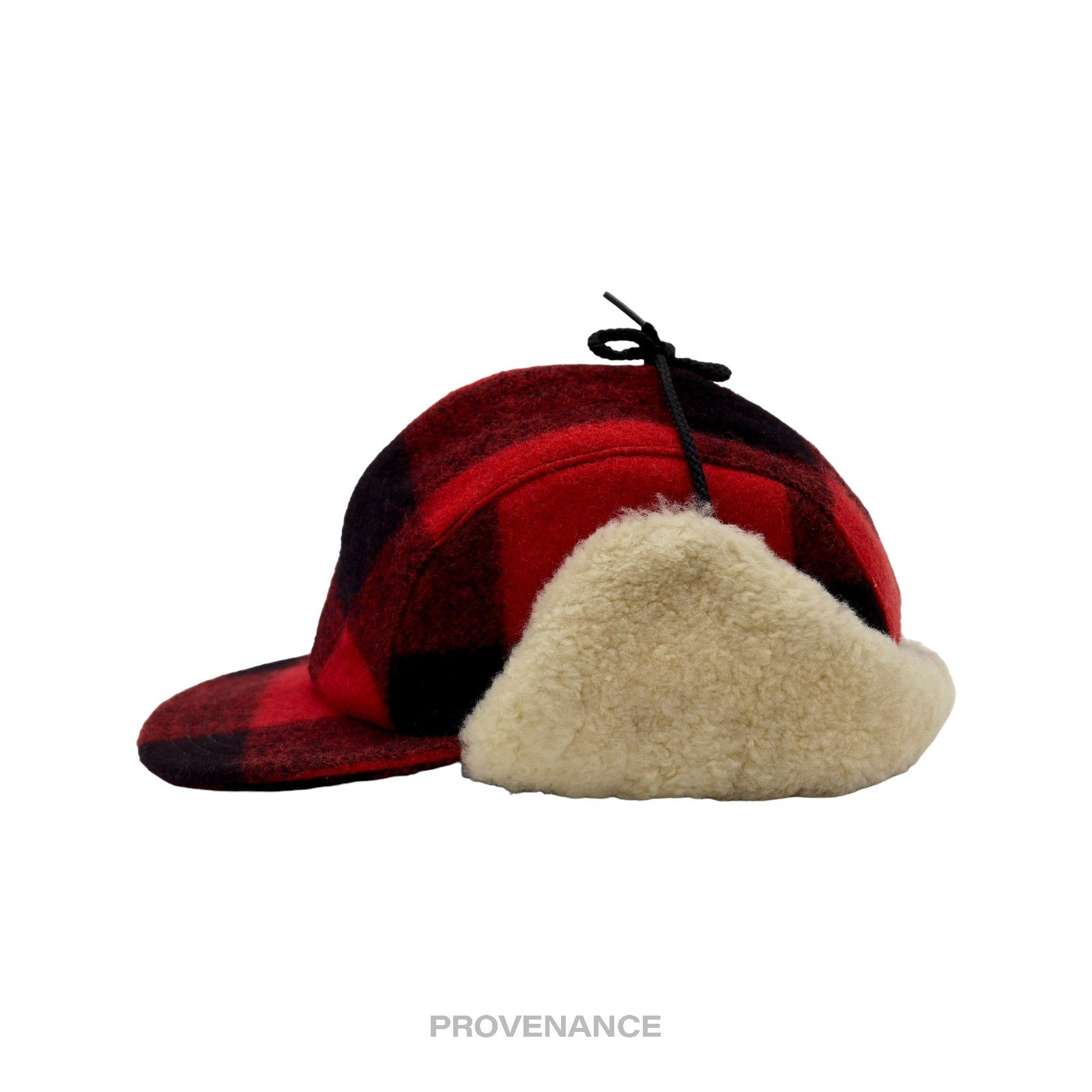 Filson Double Mackinaw Wool Cap - Red Black Plaid - 4