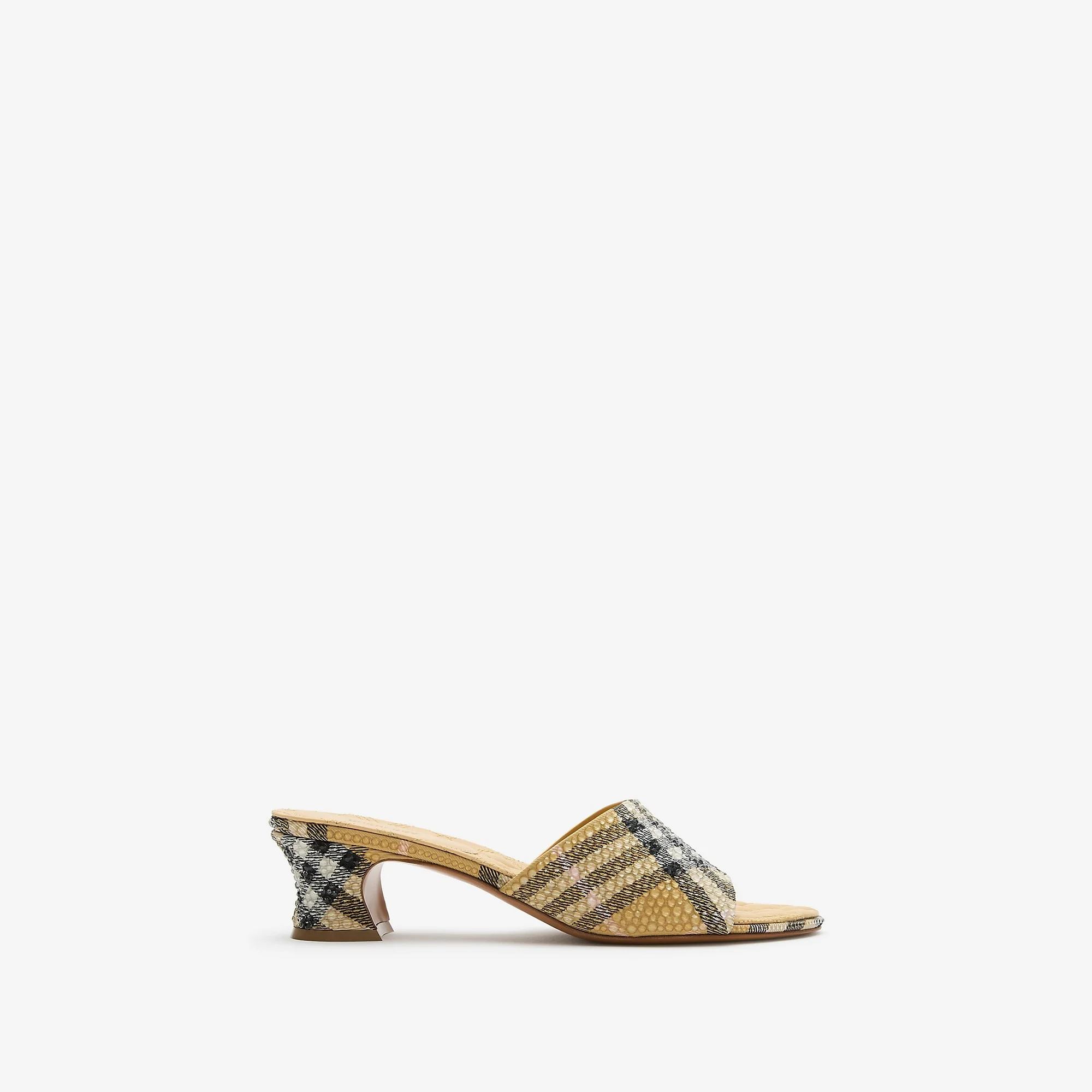 Rhinestone Check Sloane Mules - 1