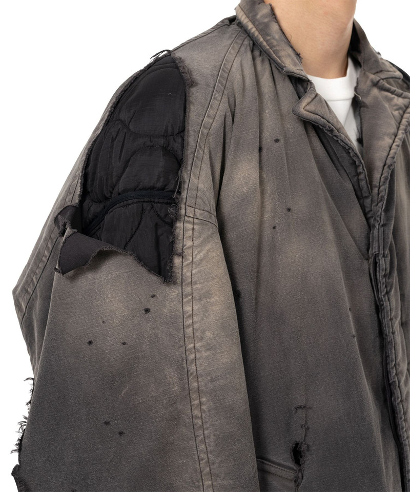 Distressed Balmacaan Coat 9