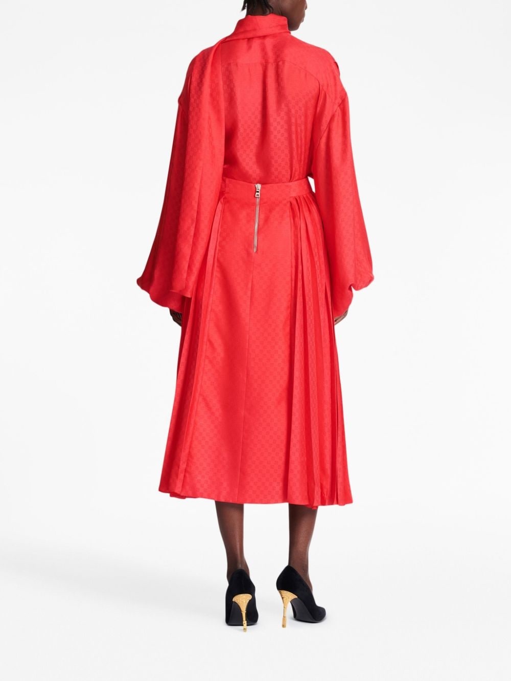 Mini Monogram pleated midi skirt - 4