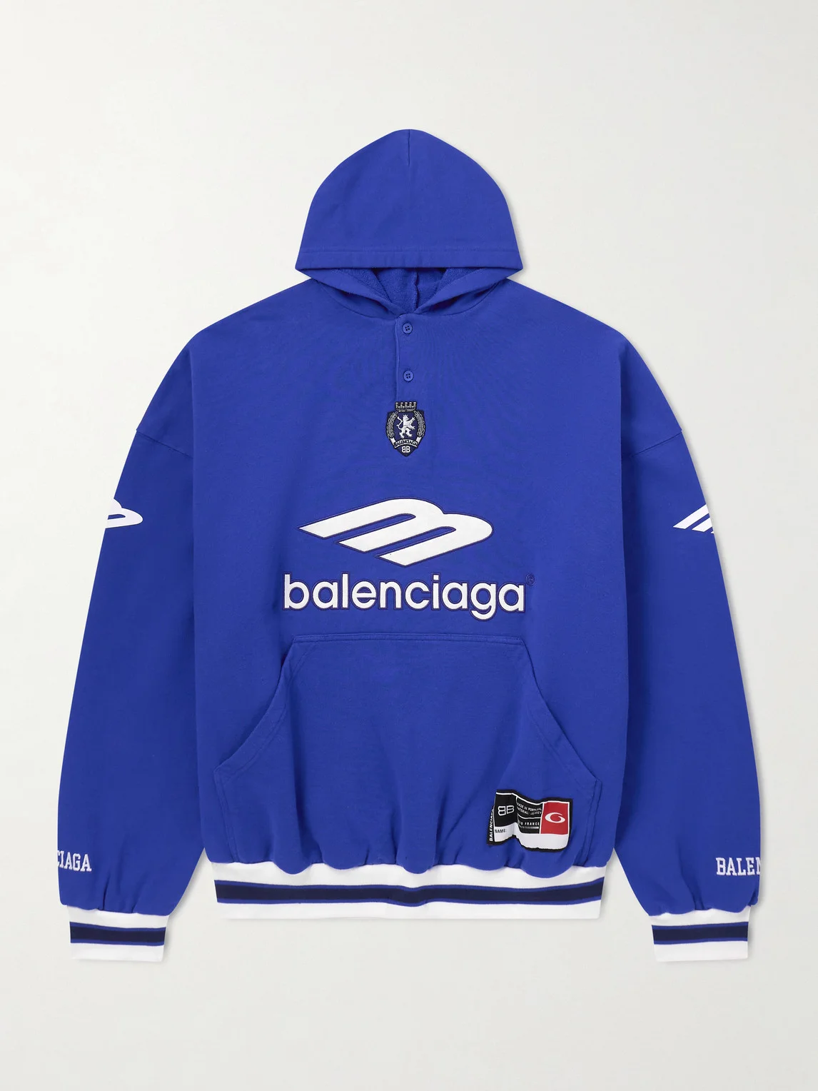 Logo-Embroidered Cotton-Jersey Hoodie - 1