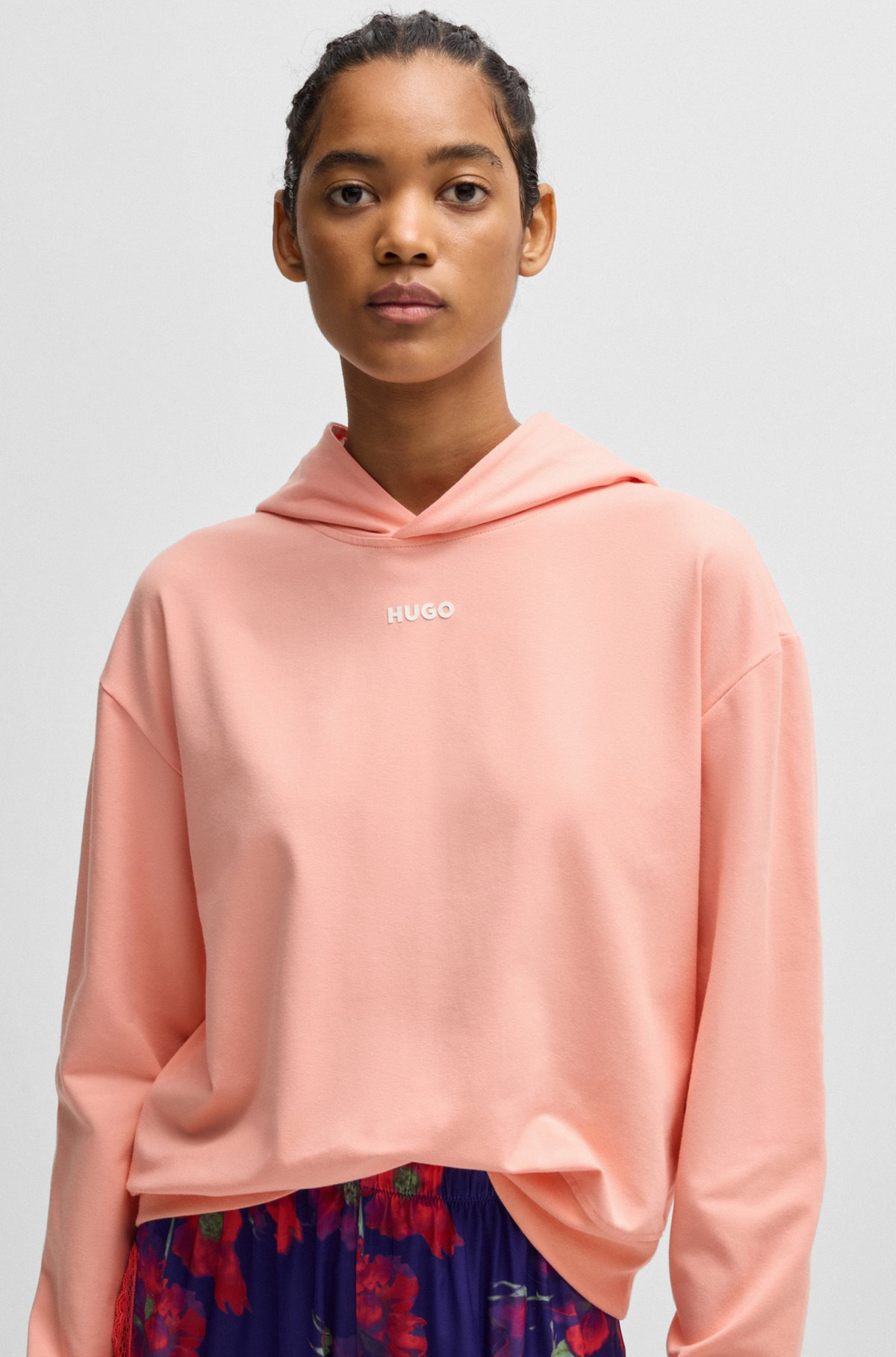 STRETCH-JERSEY HOODIE WITH LOGO PRINT - 4