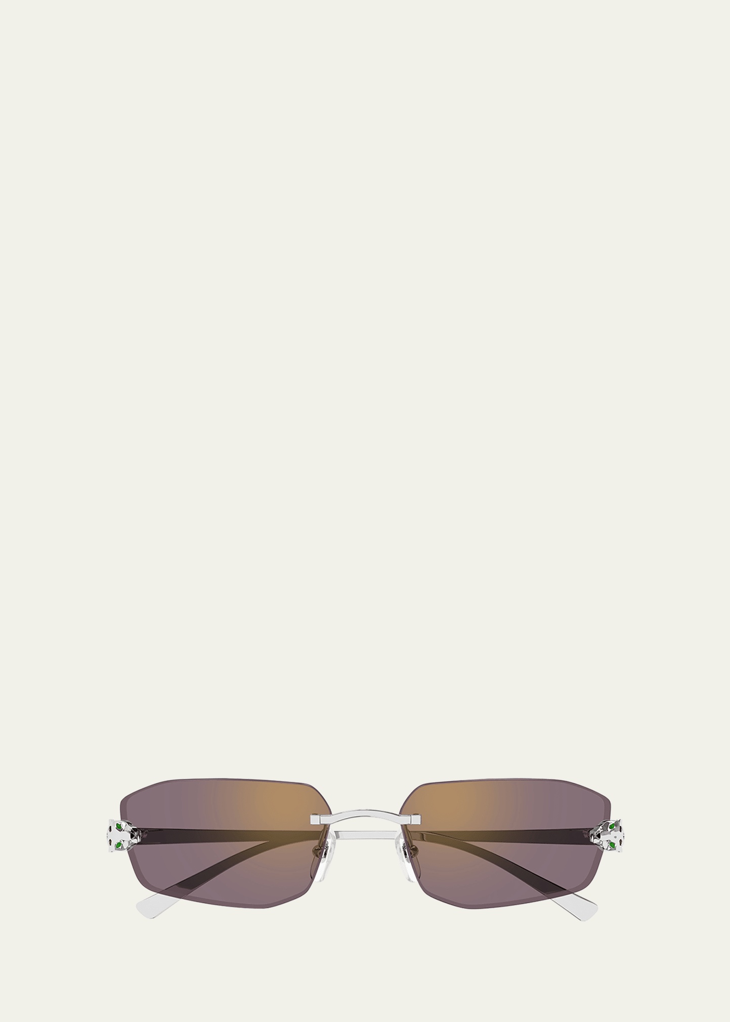 Cartier Rimless Metal Cat-Eye Sunglasses | REVERSIBLE