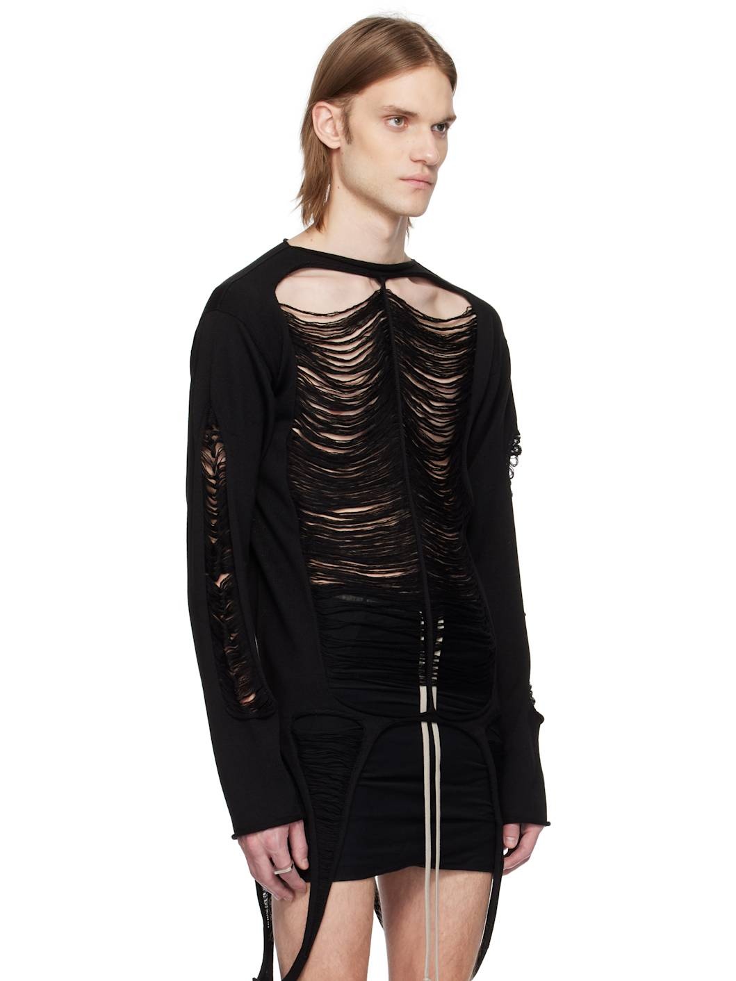 Black Hollywood LS Sweater - 2