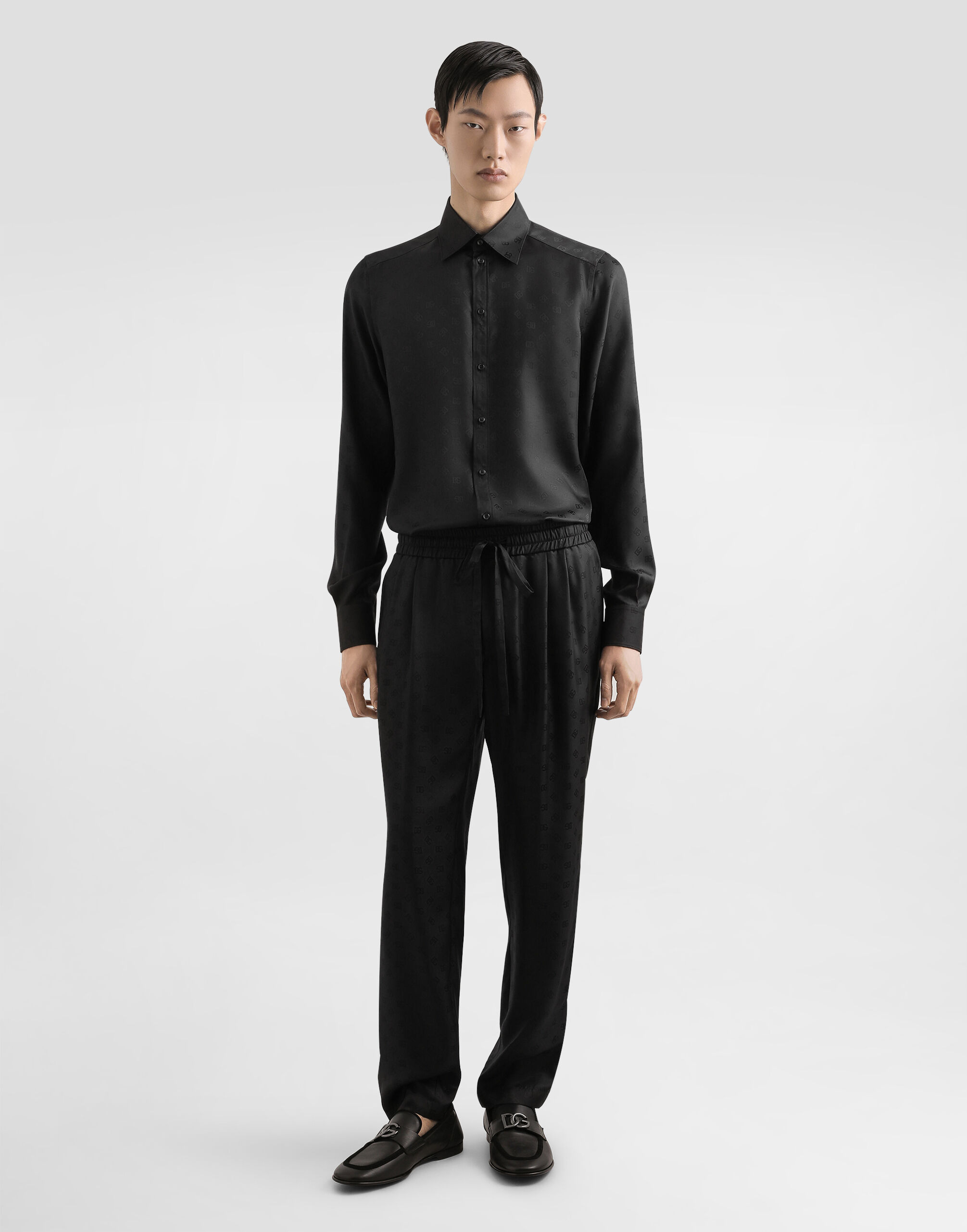 DG logo martini jacquard shirt - 2