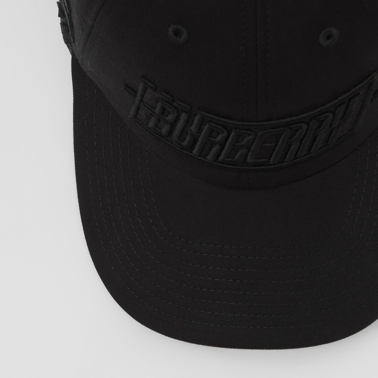 Badge Appliqué Cotton Gabardine Baseball Cap - 7