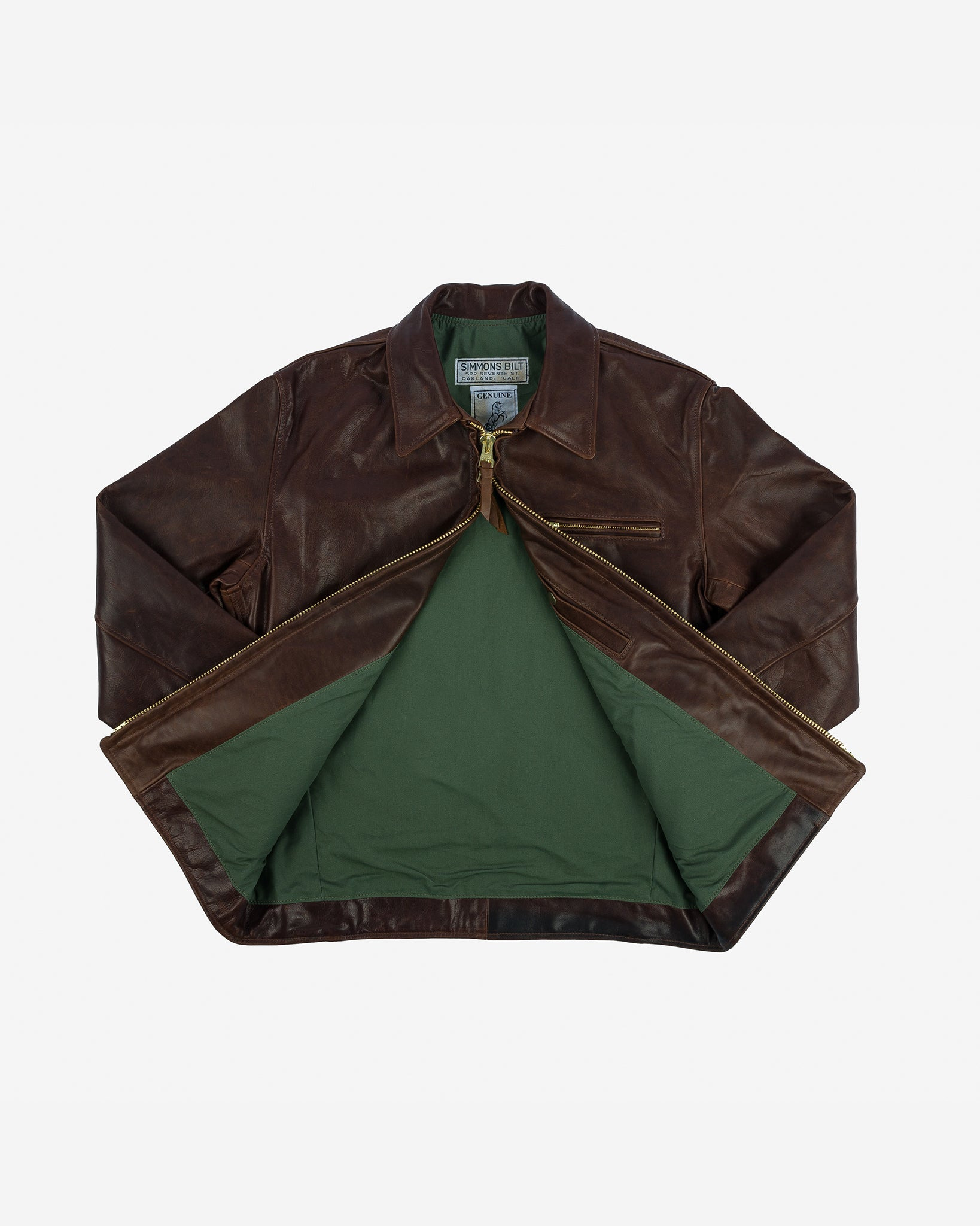 IHSB-SAV-BRN Iron Heart x Simmons Bilt Horsehide Savannah Jacket - Brown - 6