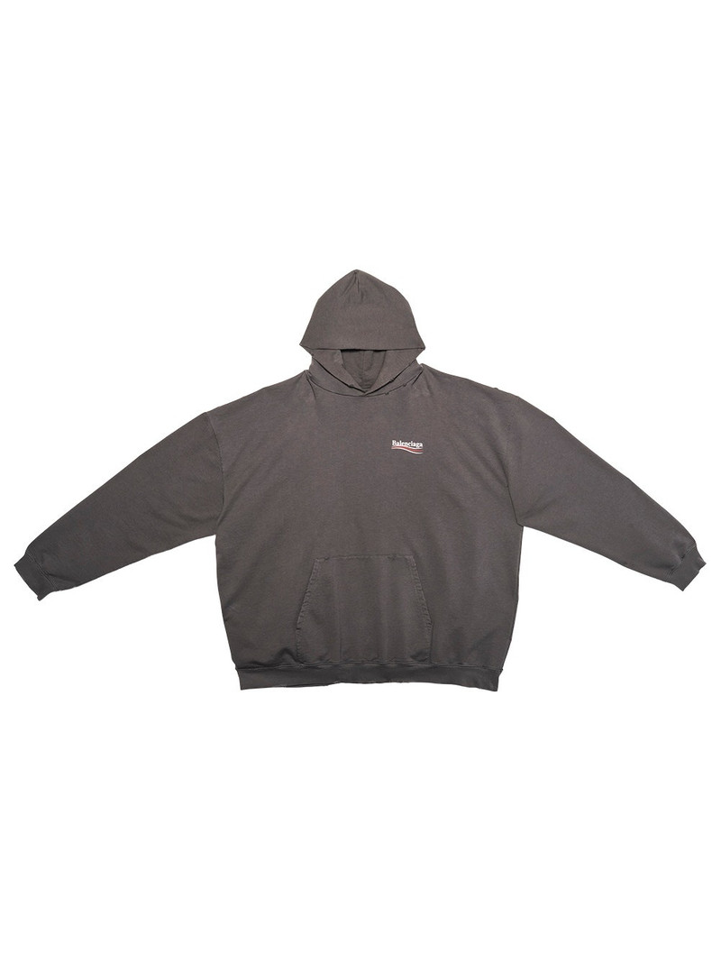 Political Campaign Large Fit Hoodie Grey - 1