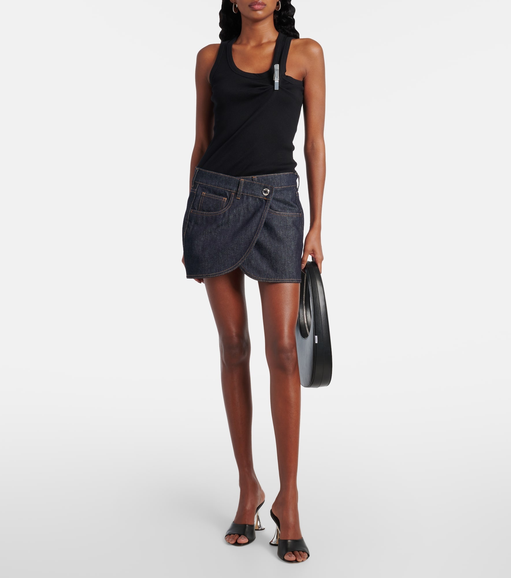 Washing Clip cotton jersey tank top - 2