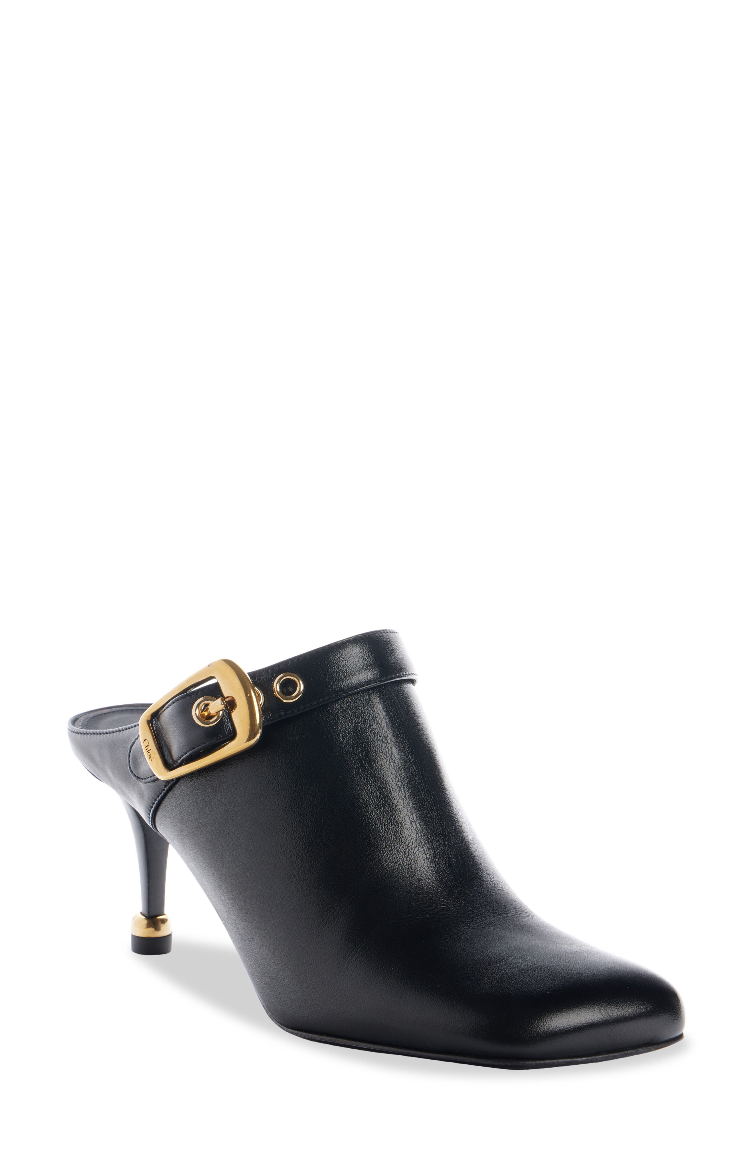 Chloé Andrea Buckle Detail Mule in Black at Nordstrom - 1