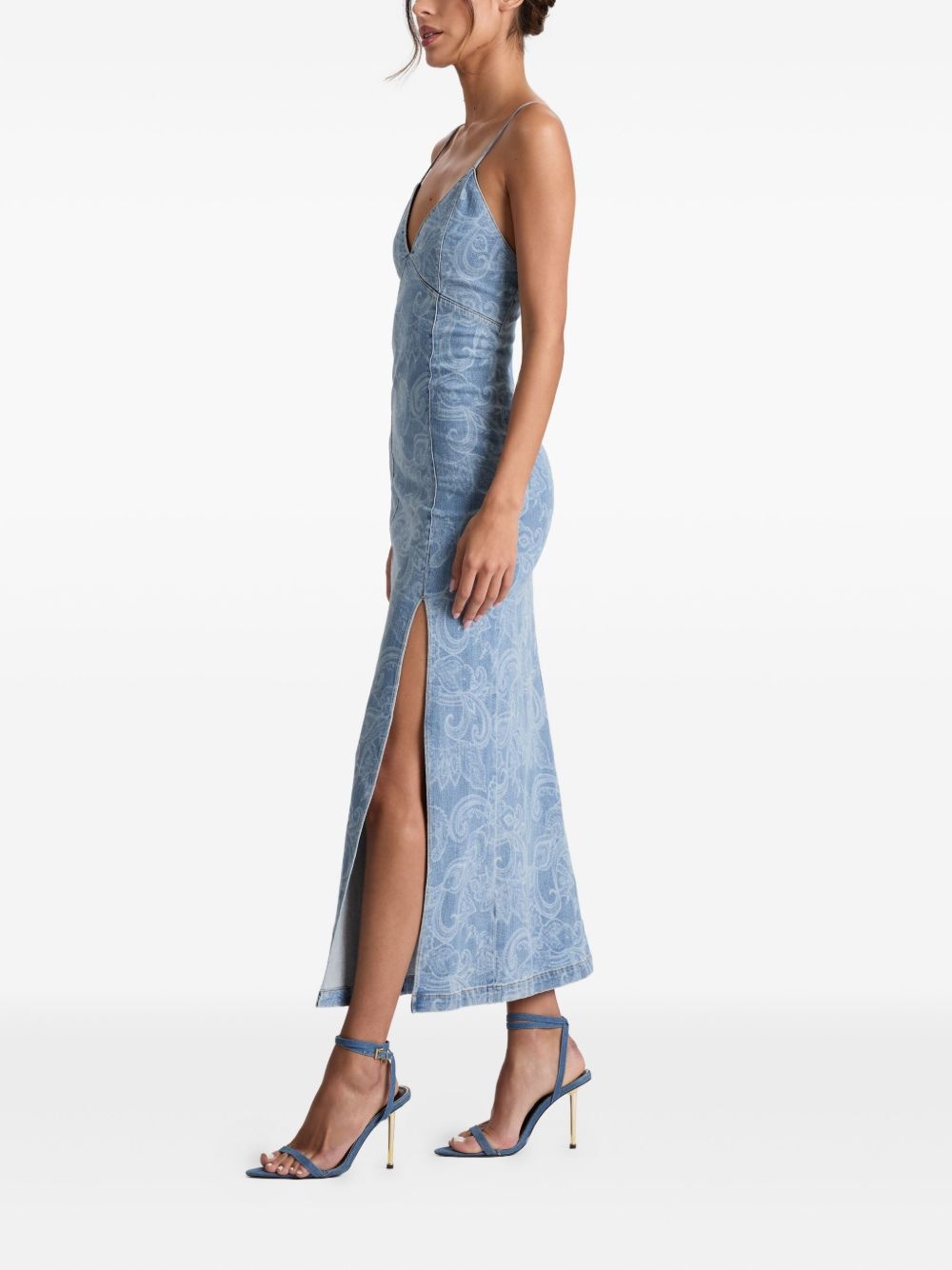 Julietta paisley-print midi slip dress - 3